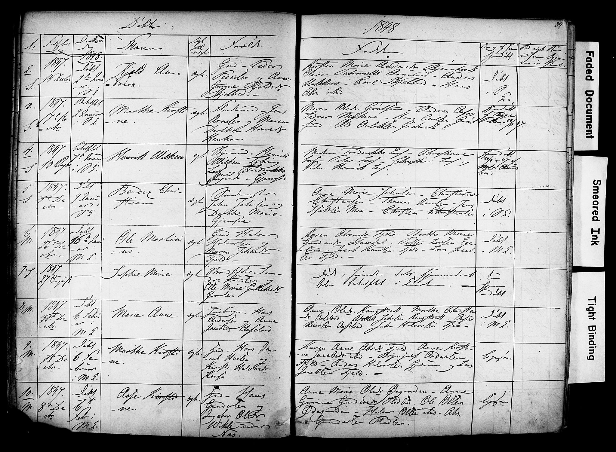 Solum kirkebøker, SAKO/A-306/F/Fa/L0006: Parish register (official) no. I 6, 1844-1855, p. 39