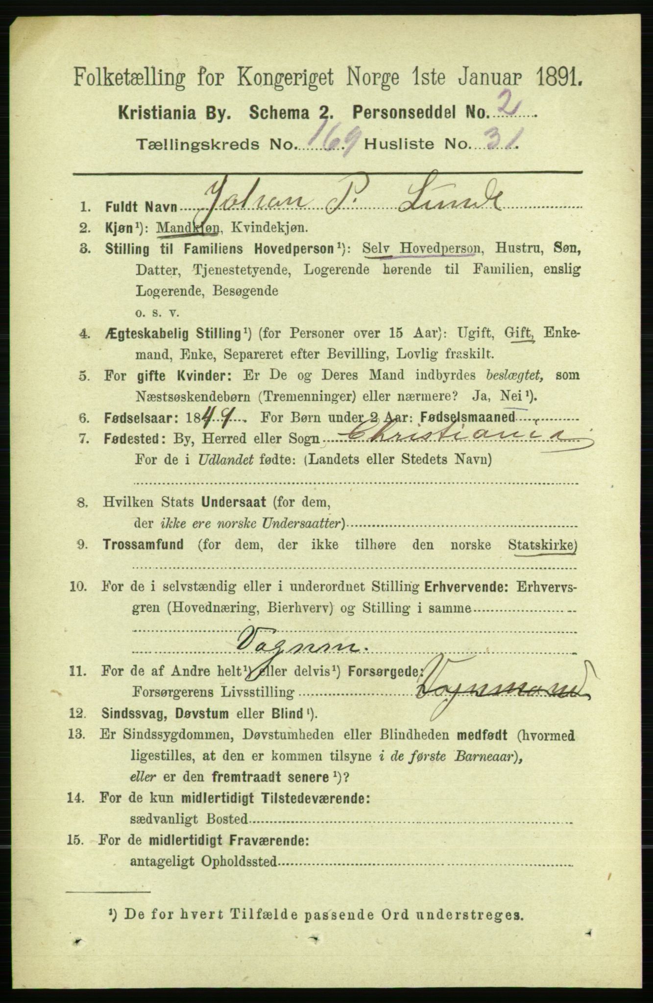 RA, 1891 census for 0301 Kristiania, 1891, p. 99288