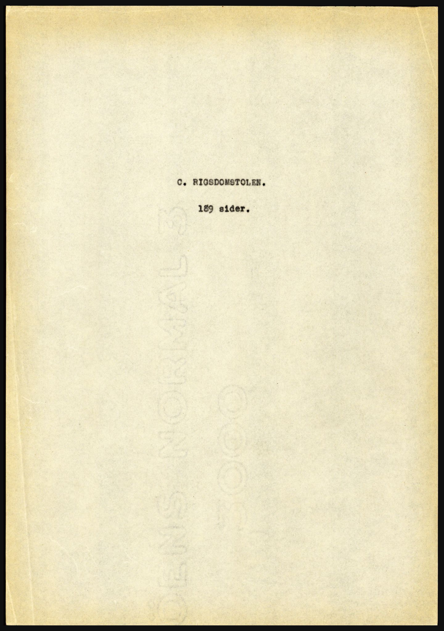 Riksarkivet, Seksjon for eldre arkiv og spesialsamlinger, AV/RA-EA-6797/H/Ha, 1953