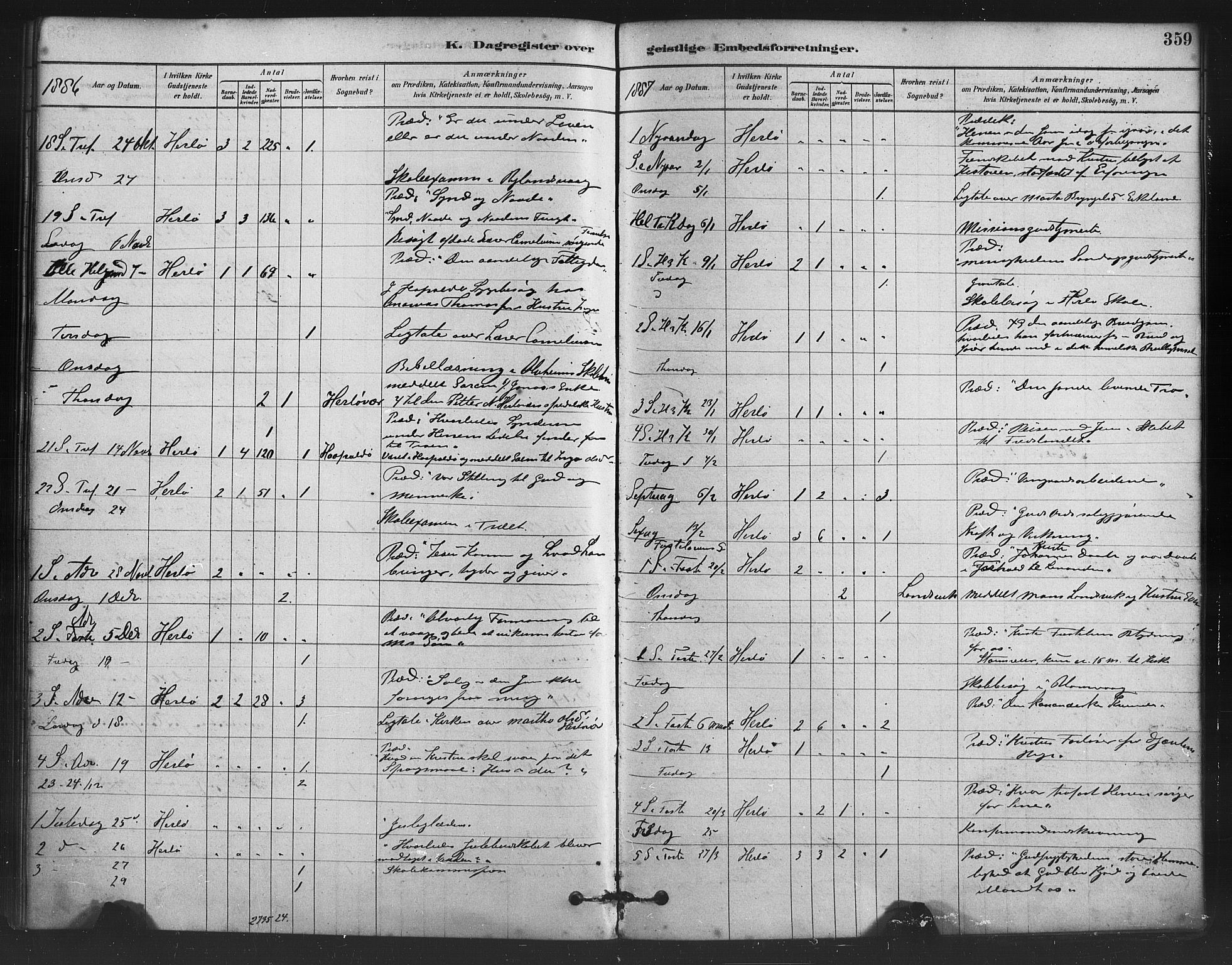 Herdla Sokneprestembete, SAB/A-75701/H/Haa: Parish register (official) no. A 3, 1878-1890, p. 359