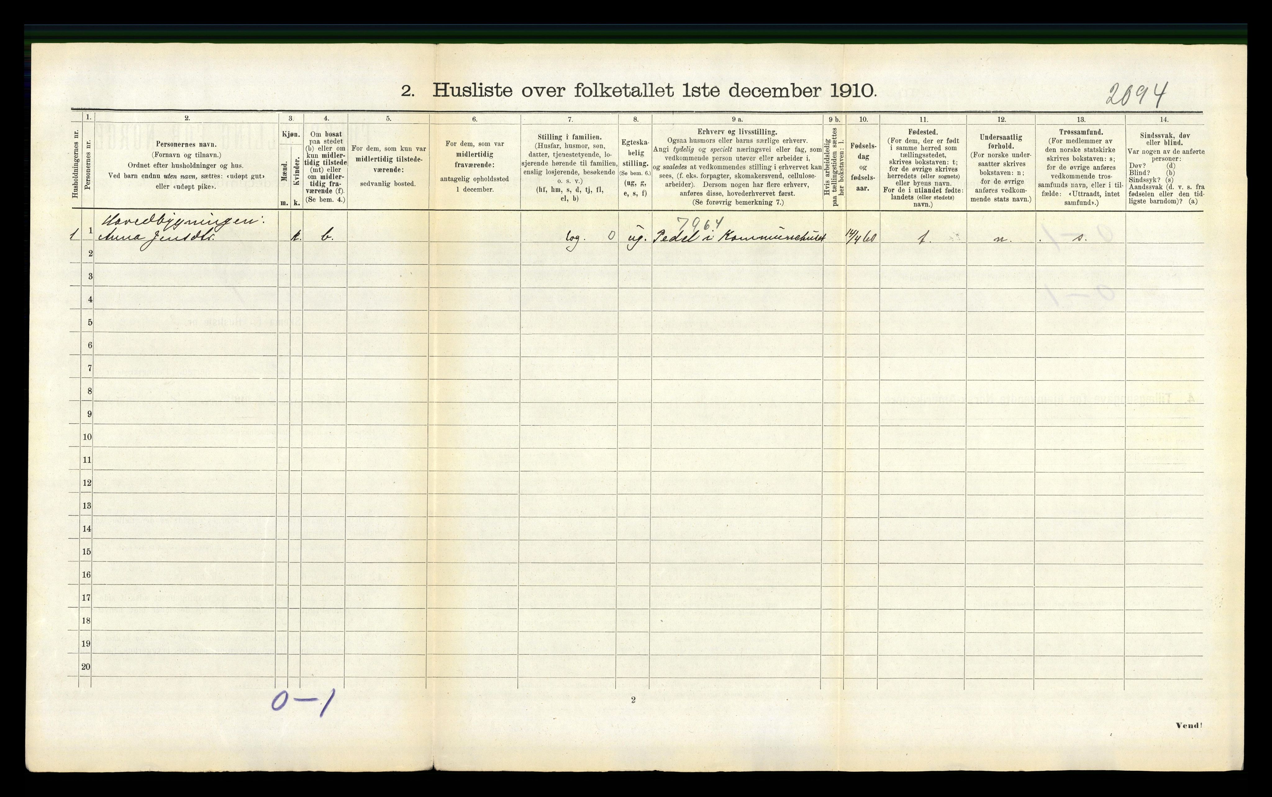 RA, 1910 census for Gulen, 1910, p. 221