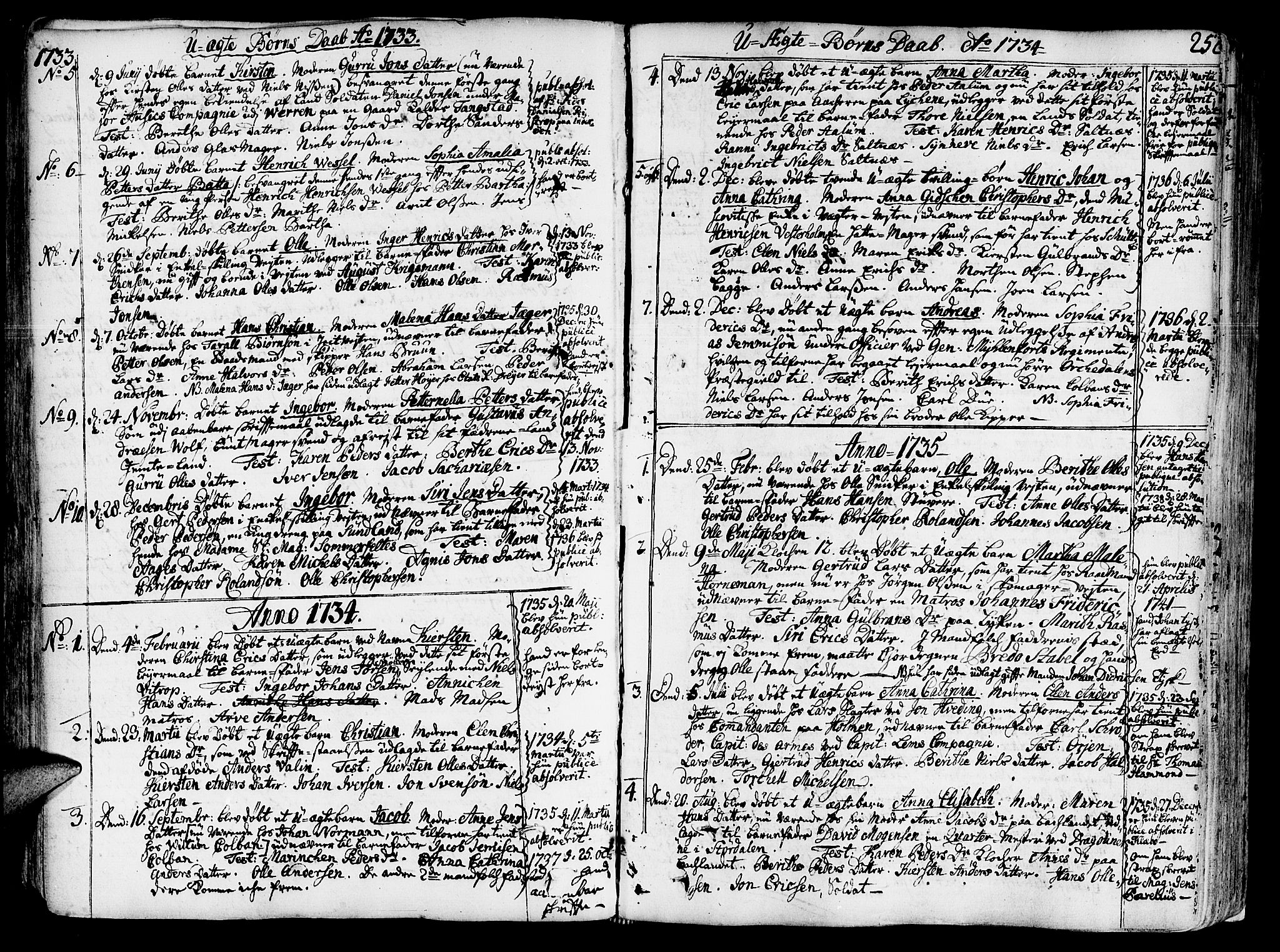 Ministerialprotokoller, klokkerbøker og fødselsregistre - Sør-Trøndelag, AV/SAT-A-1456/602/L0103: Parish register (official) no. 602A01, 1732-1774, p. 252