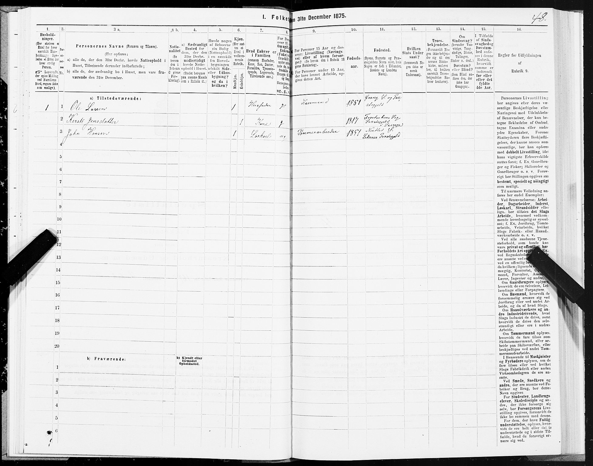 SAT, 1875 census for 1737P Lierne, 1875, p. 1048