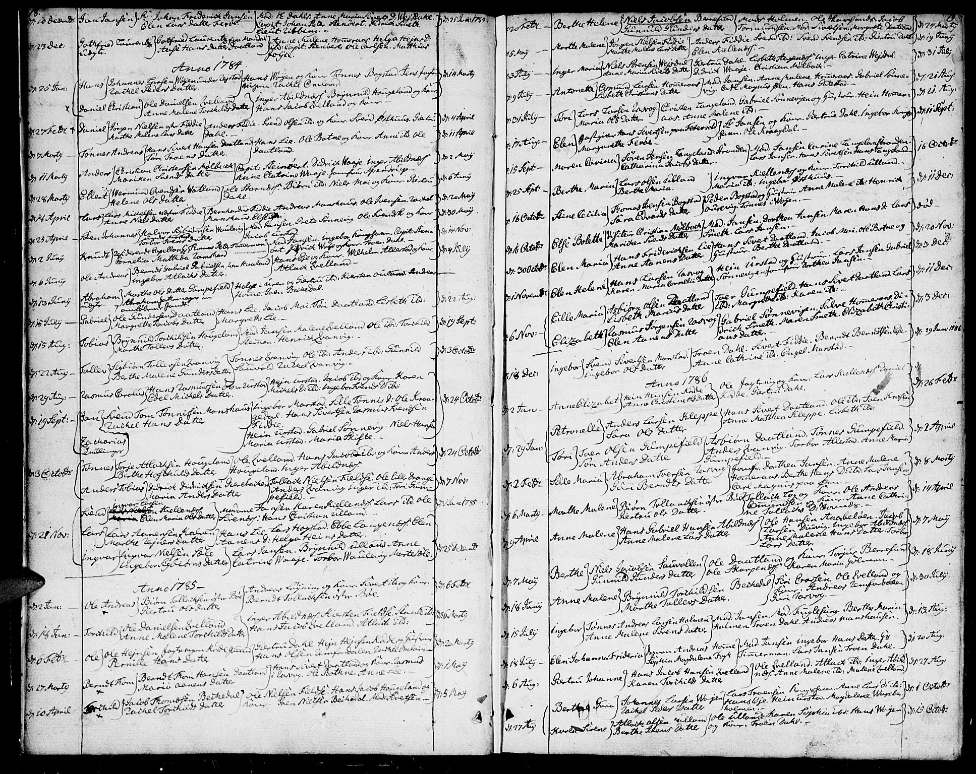 Flekkefjord sokneprestkontor, SAK/1111-0012/F/Fa/Fab/L0002: Parish register (official) no. A 2, 1781-1832, p. 18-19
