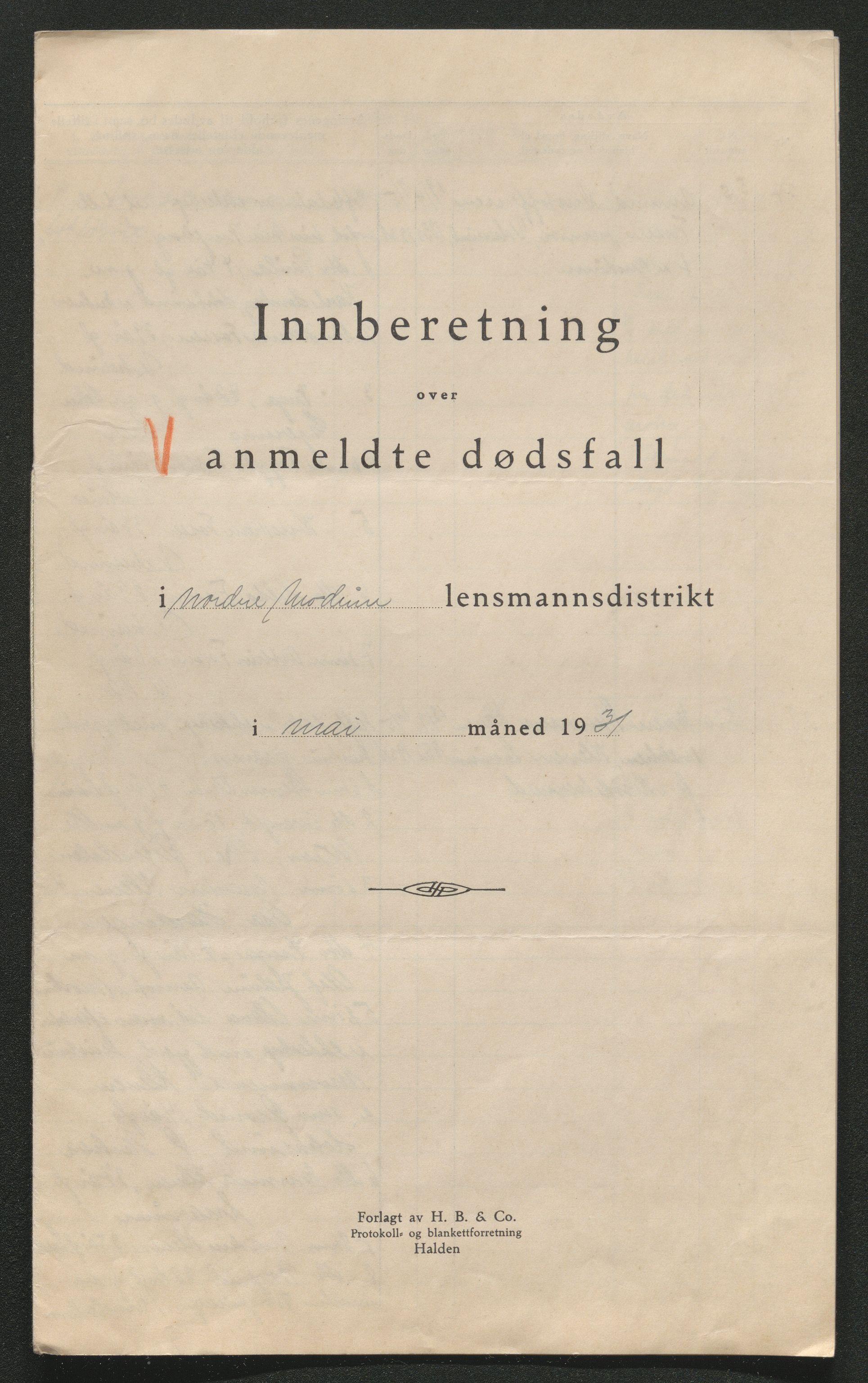 Eiker, Modum og Sigdal sorenskriveri, AV/SAKO-A-123/H/Ha/Hab/L0046: Dødsfallsmeldinger, 1930-1931, p. 851