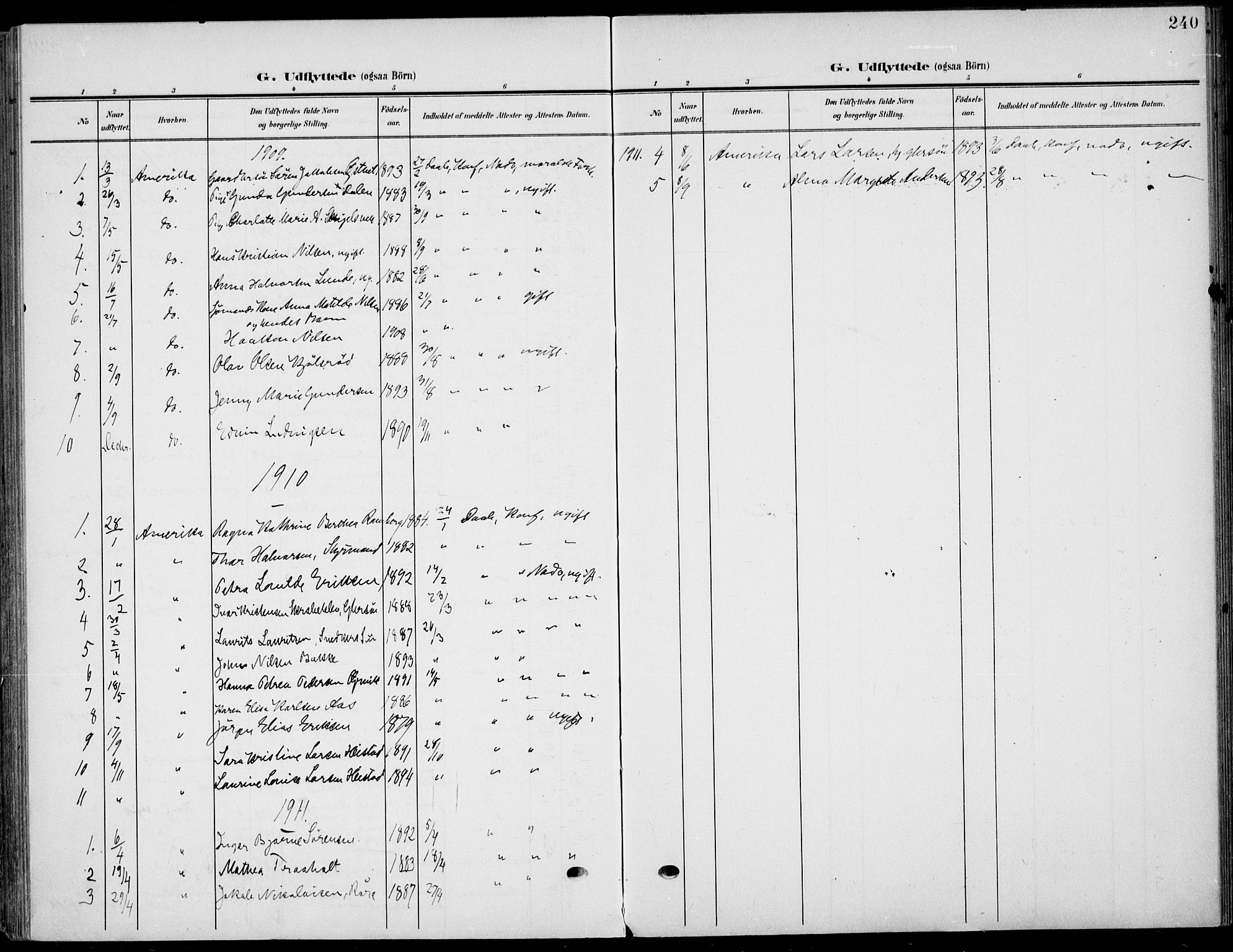 Eidanger kirkebøker, SAKO/A-261/F/Fa/L0013: Parish register (official) no. 13, 1900-1913, p. 240