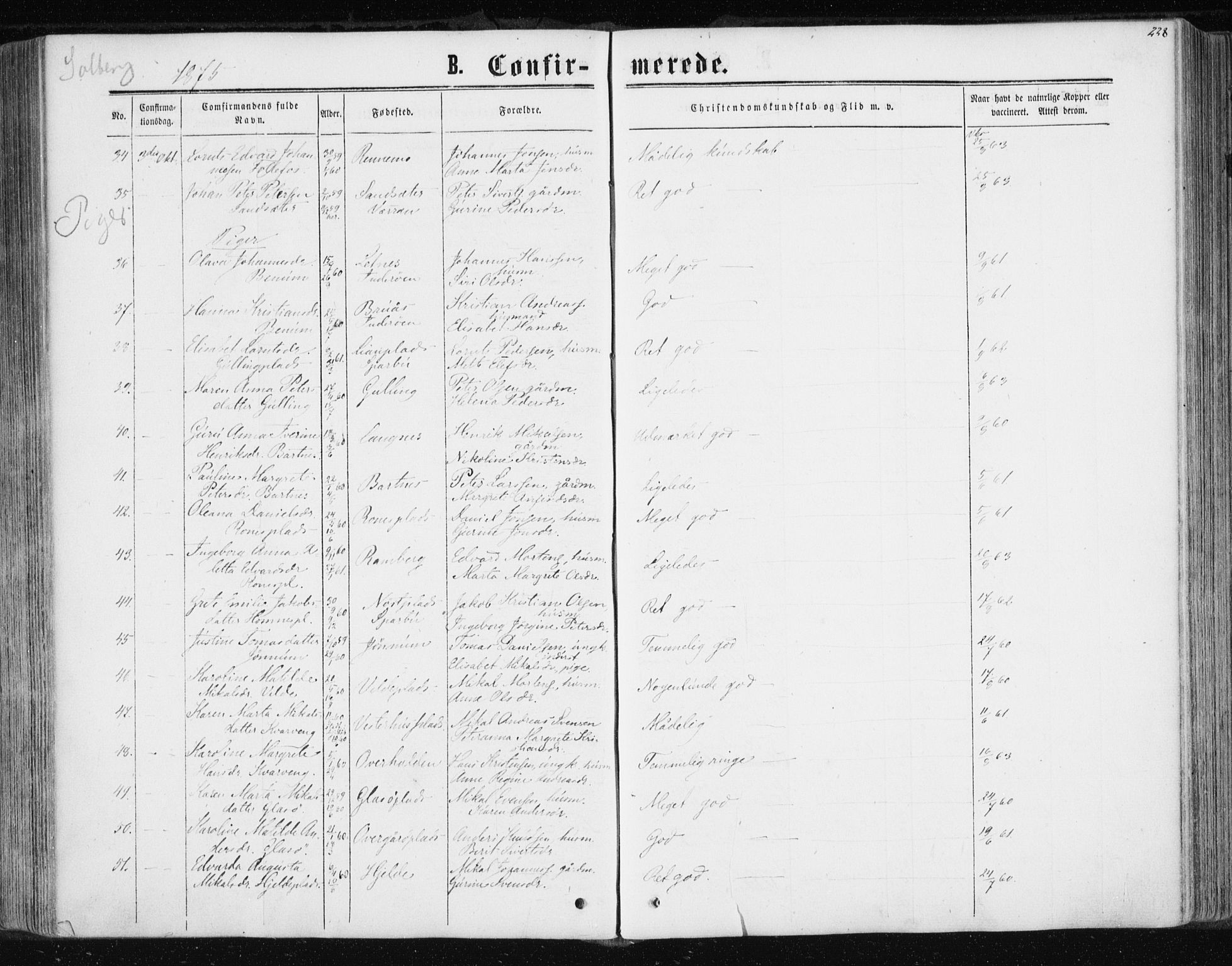 Ministerialprotokoller, klokkerbøker og fødselsregistre - Nord-Trøndelag, AV/SAT-A-1458/741/L0394: Parish register (official) no. 741A08, 1864-1877, p. 228