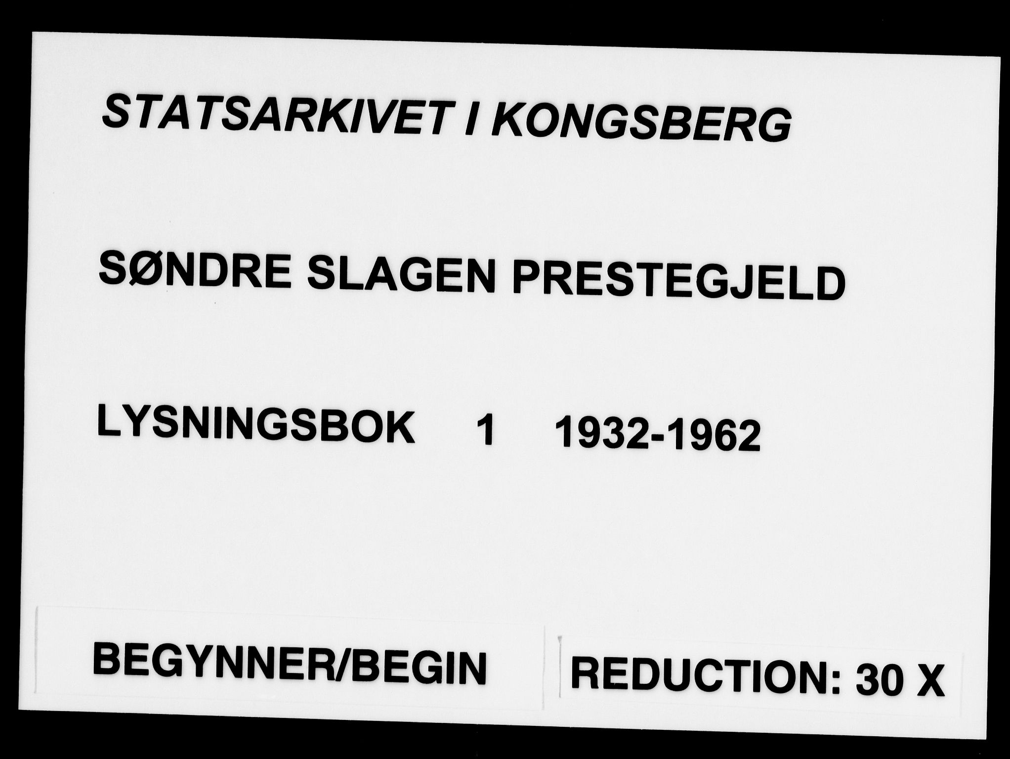 Søndre Slagen kirkebøker, SAKO/A-326/H/Ha/L0001: Banns register no. 1, 1932-1962