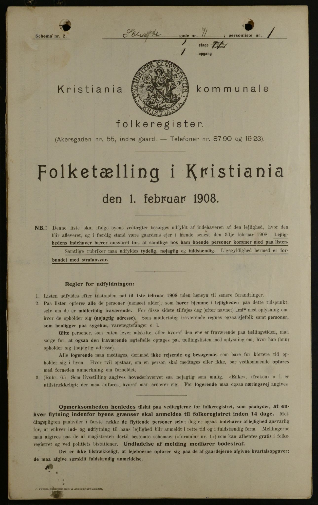 OBA, Municipal Census 1908 for Kristiania, 1908, p. 80573