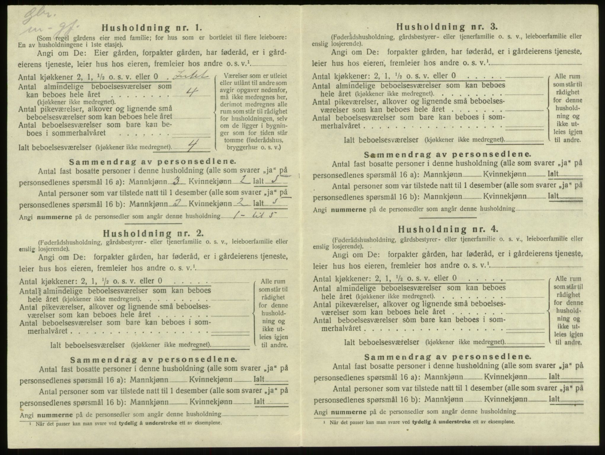 SAB, 1920 census for Innvik, 1920, p. 369