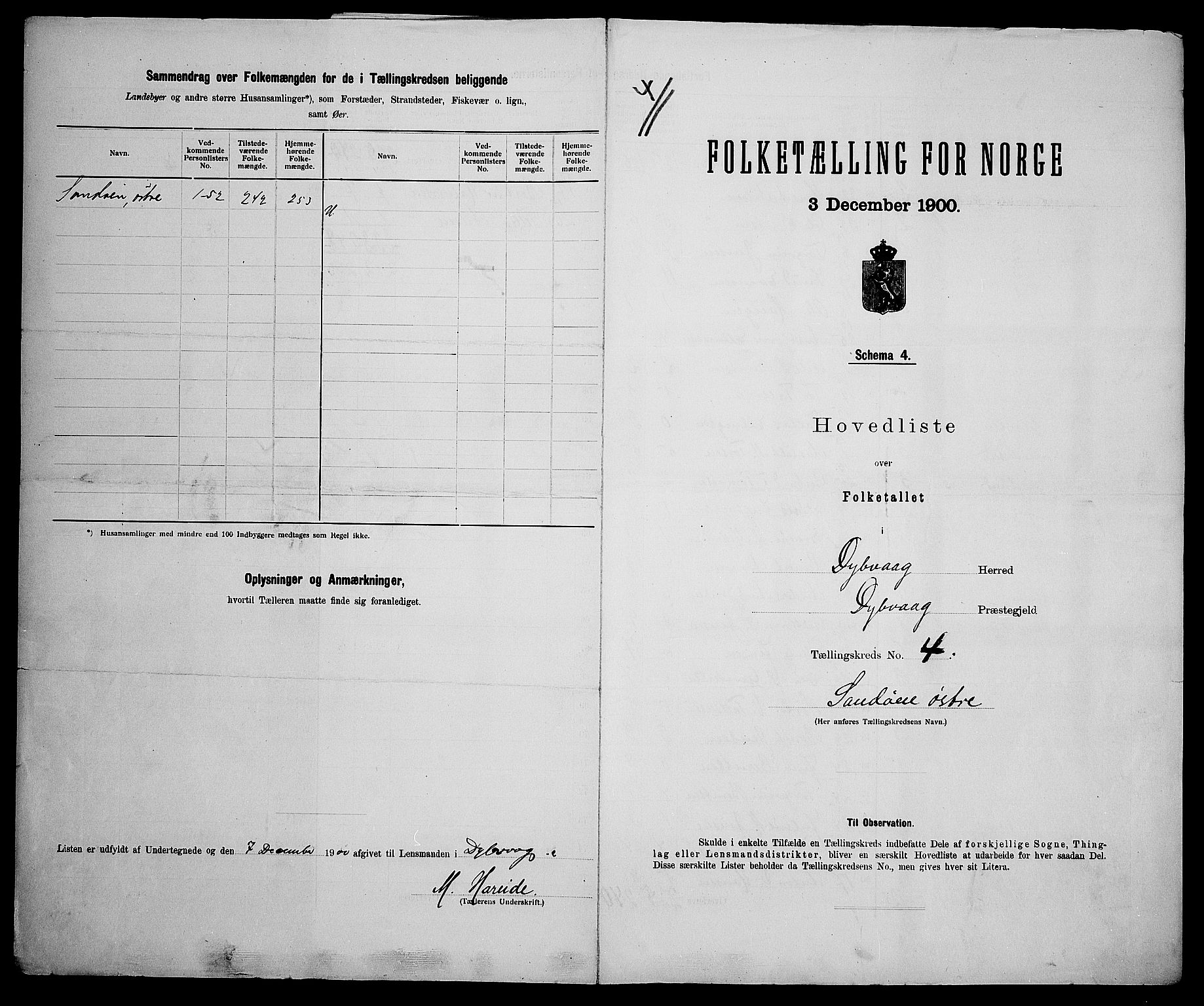 SAK, 1900 census for Dypvåg, 1900, p. 29