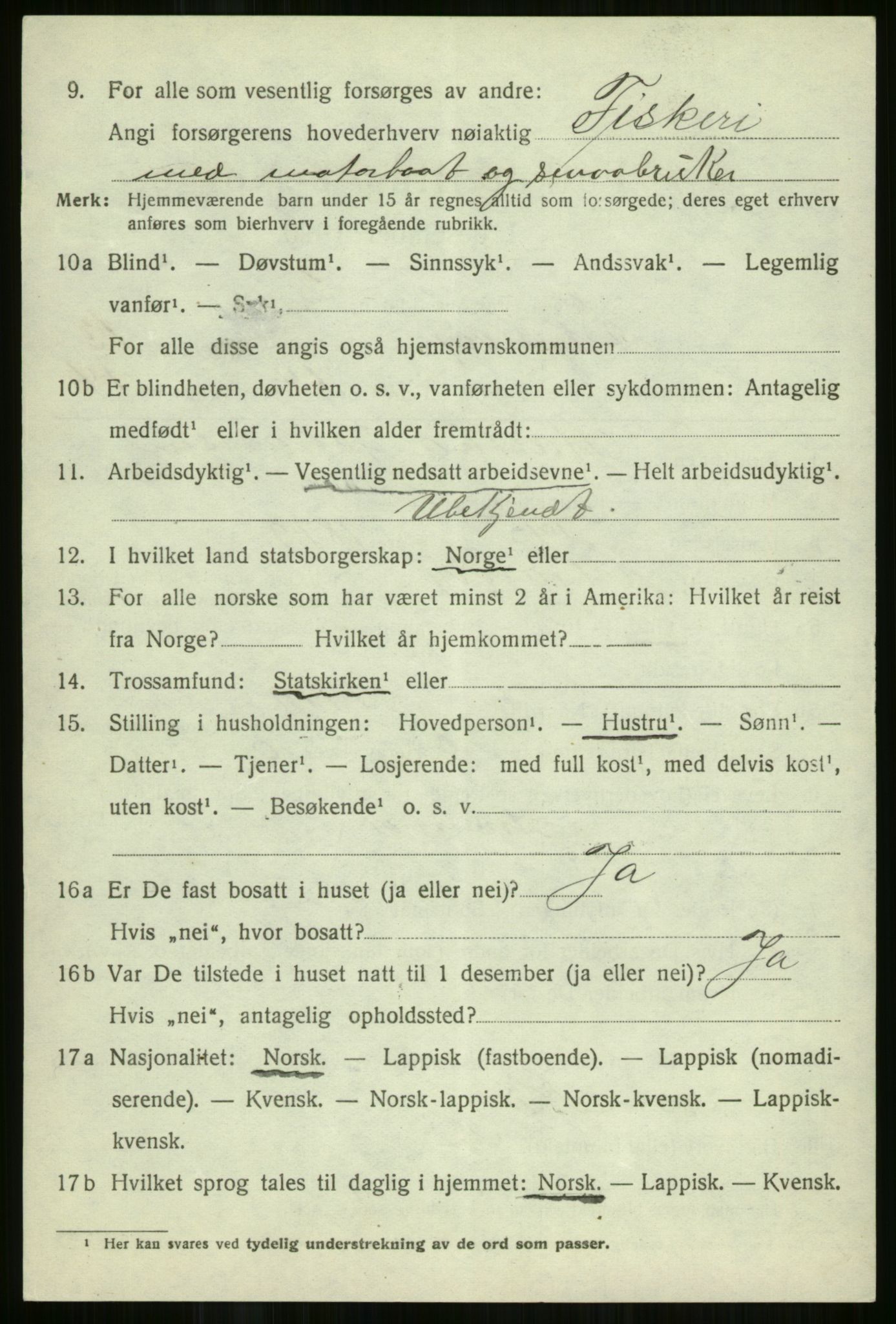SATØ, 1920 census for Skjervøy, 1920, p. 6638