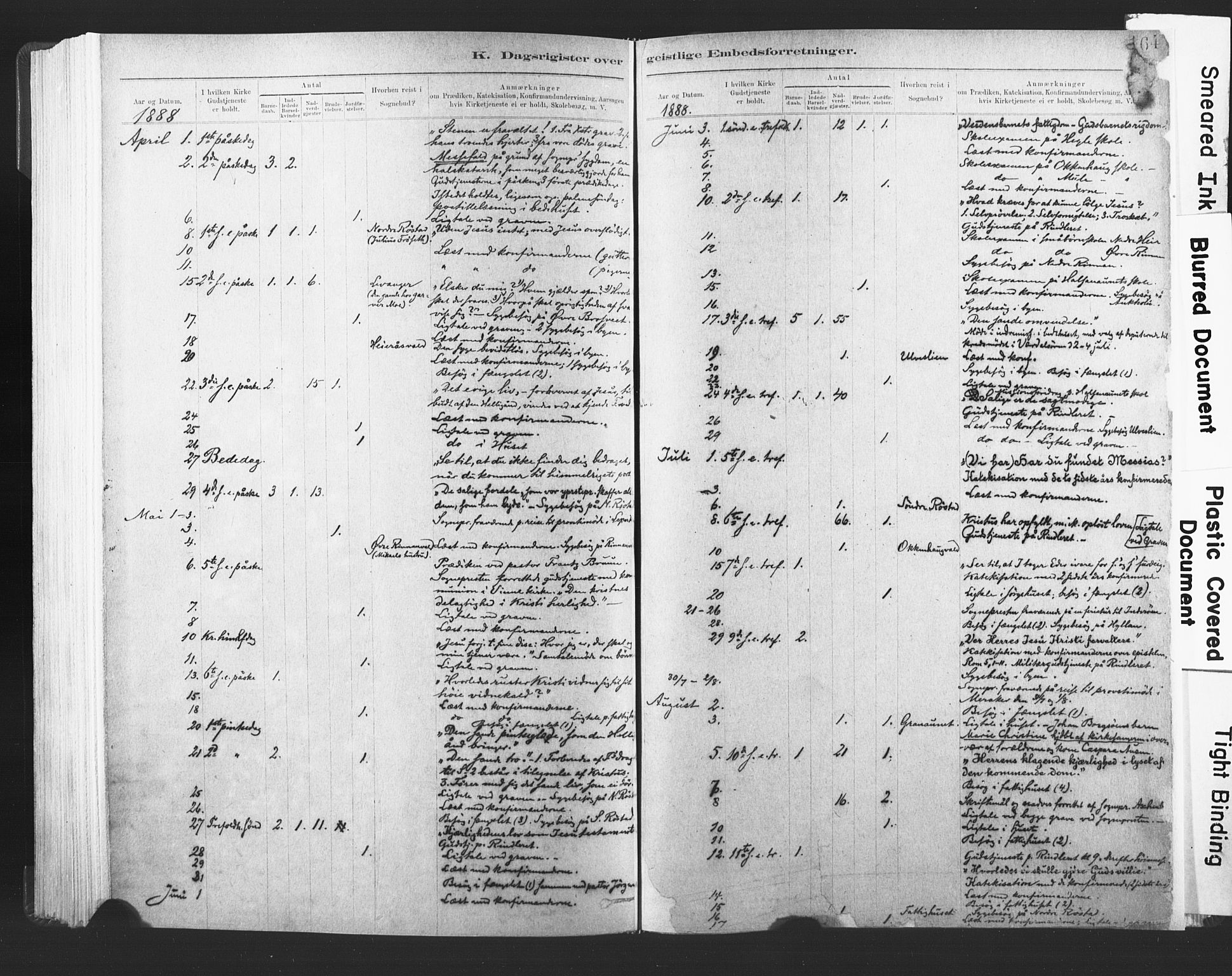 Ministerialprotokoller, klokkerbøker og fødselsregistre - Nord-Trøndelag, SAT/A-1458/720/L0189: Parish register (official) no. 720A05, 1880-1911, p. 164
