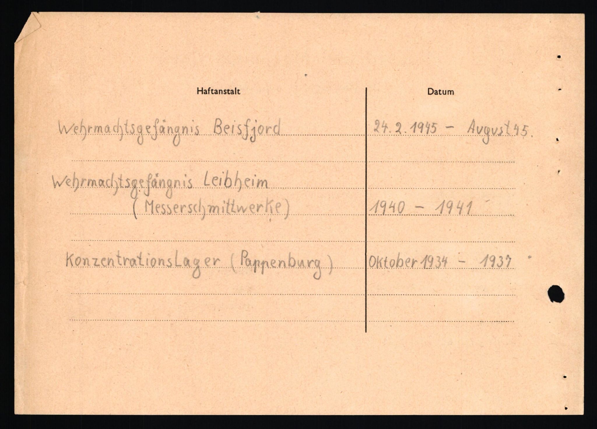 Forsvaret, Forsvarets overkommando II, AV/RA-RAFA-3915/D/Db/L0026: CI Questionaires. Tyske okkupasjonsstyrker i Norge. Tyskere., 1945-1946, p. 484