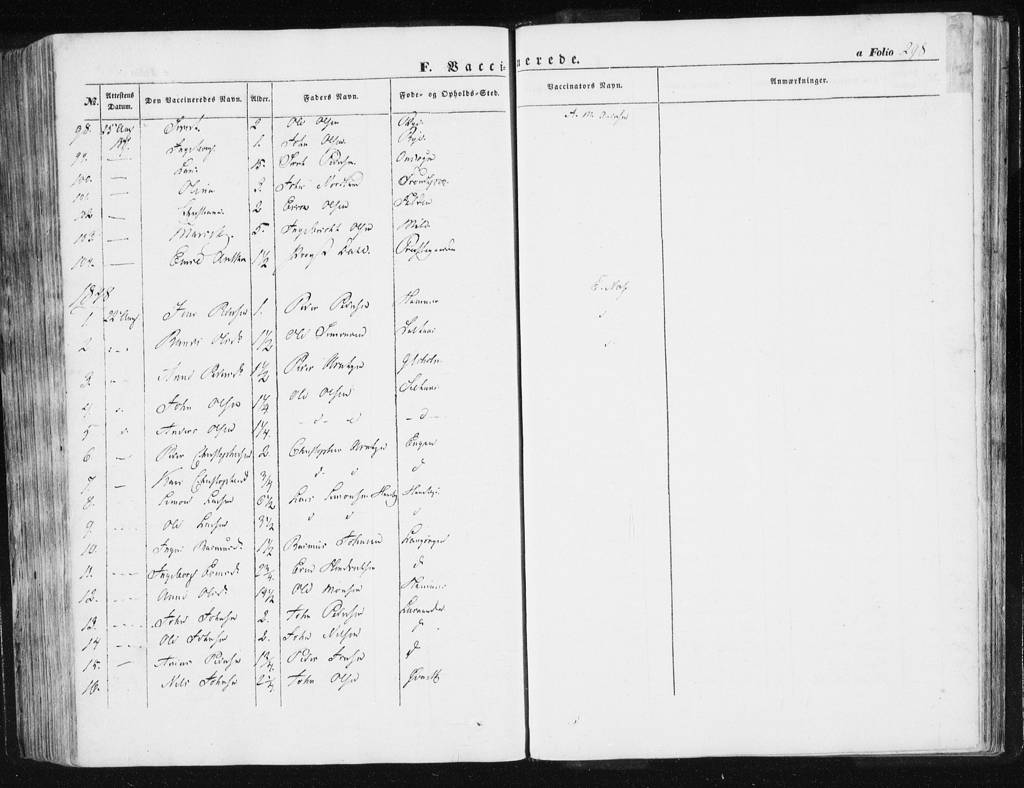 Ministerialprotokoller, klokkerbøker og fødselsregistre - Sør-Trøndelag, SAT/A-1456/612/L0376: Parish register (official) no. 612A08, 1846-1859, p. 298