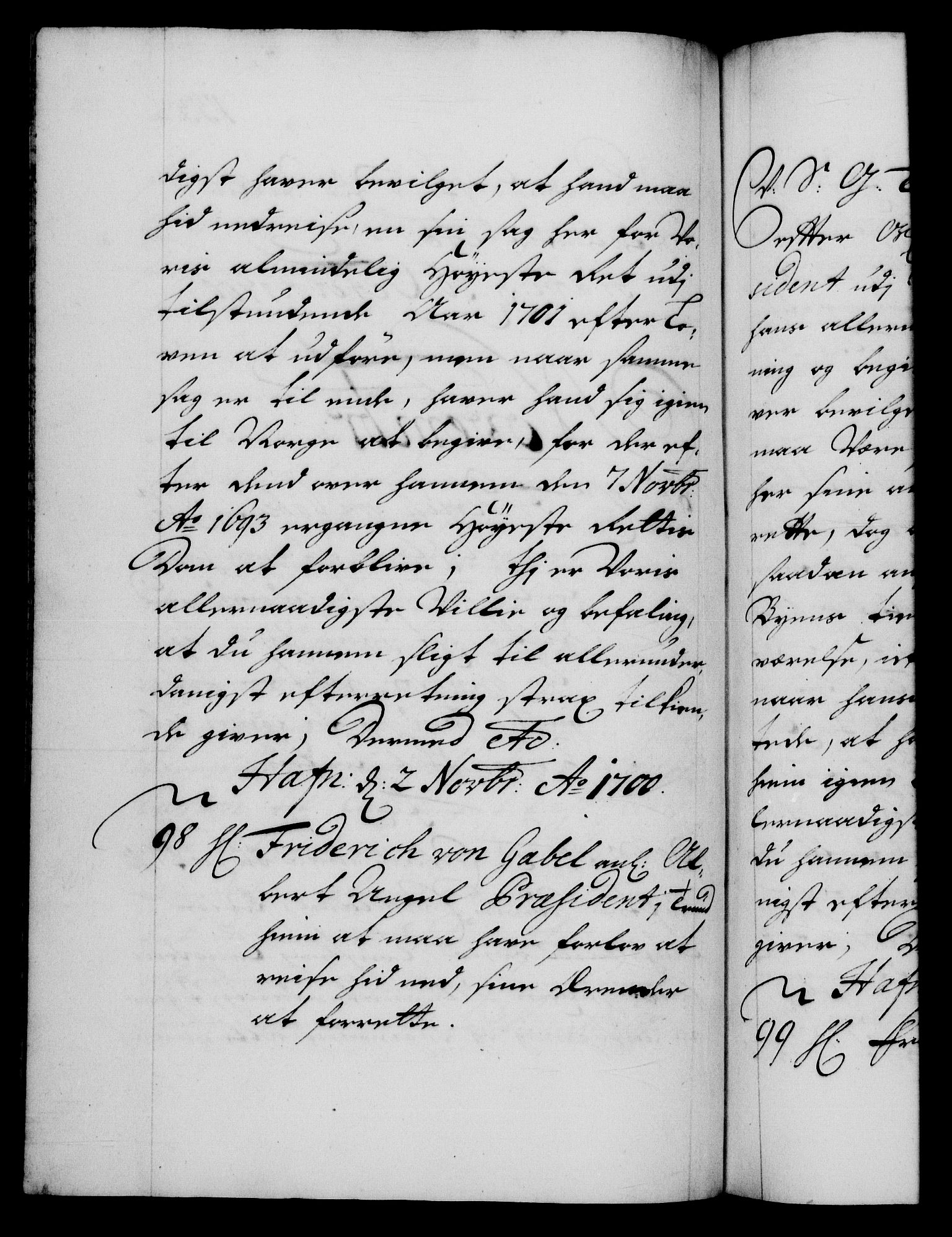 Danske Kanselli 1572-1799, AV/RA-EA-3023/F/Fc/Fca/Fcab/L0016: Norske tegnelser, 1699-1703, p. 133b
