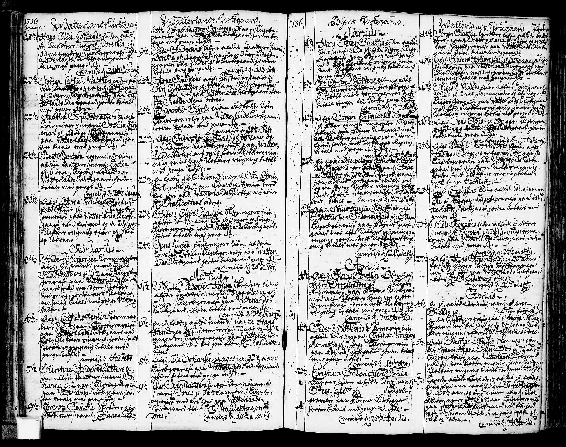 Oslo domkirke Kirkebøker, AV/SAO-A-10752/F/Fa/L0003: Parish register (official) no. 3, 1731-1743, p. 241