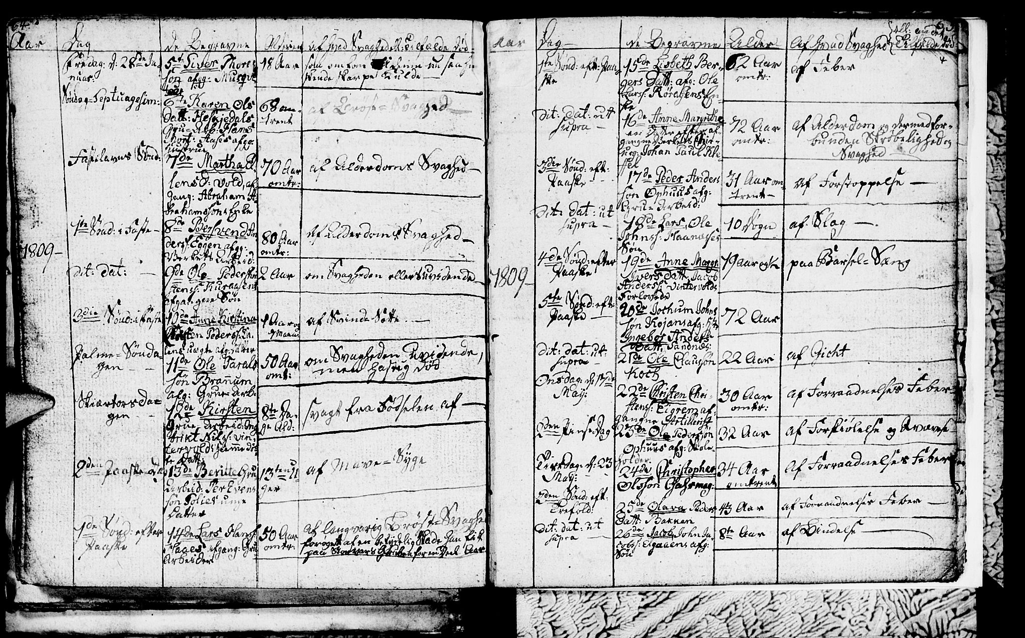 Ministerialprotokoller, klokkerbøker og fødselsregistre - Sør-Trøndelag, AV/SAT-A-1456/681/L0937: Parish register (copy) no. 681C01, 1798-1810, p. 64-65