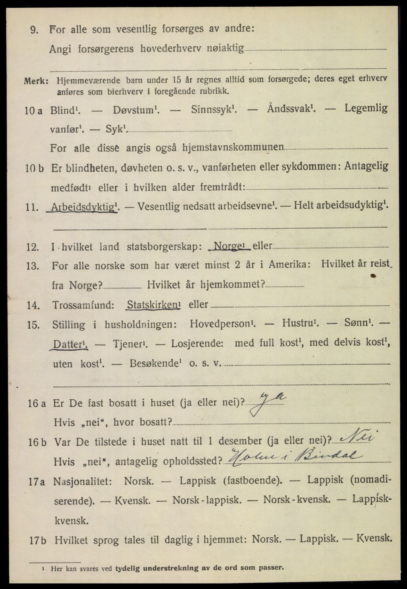 SAT, 1920 census for Bindal, 1920, p. 1782