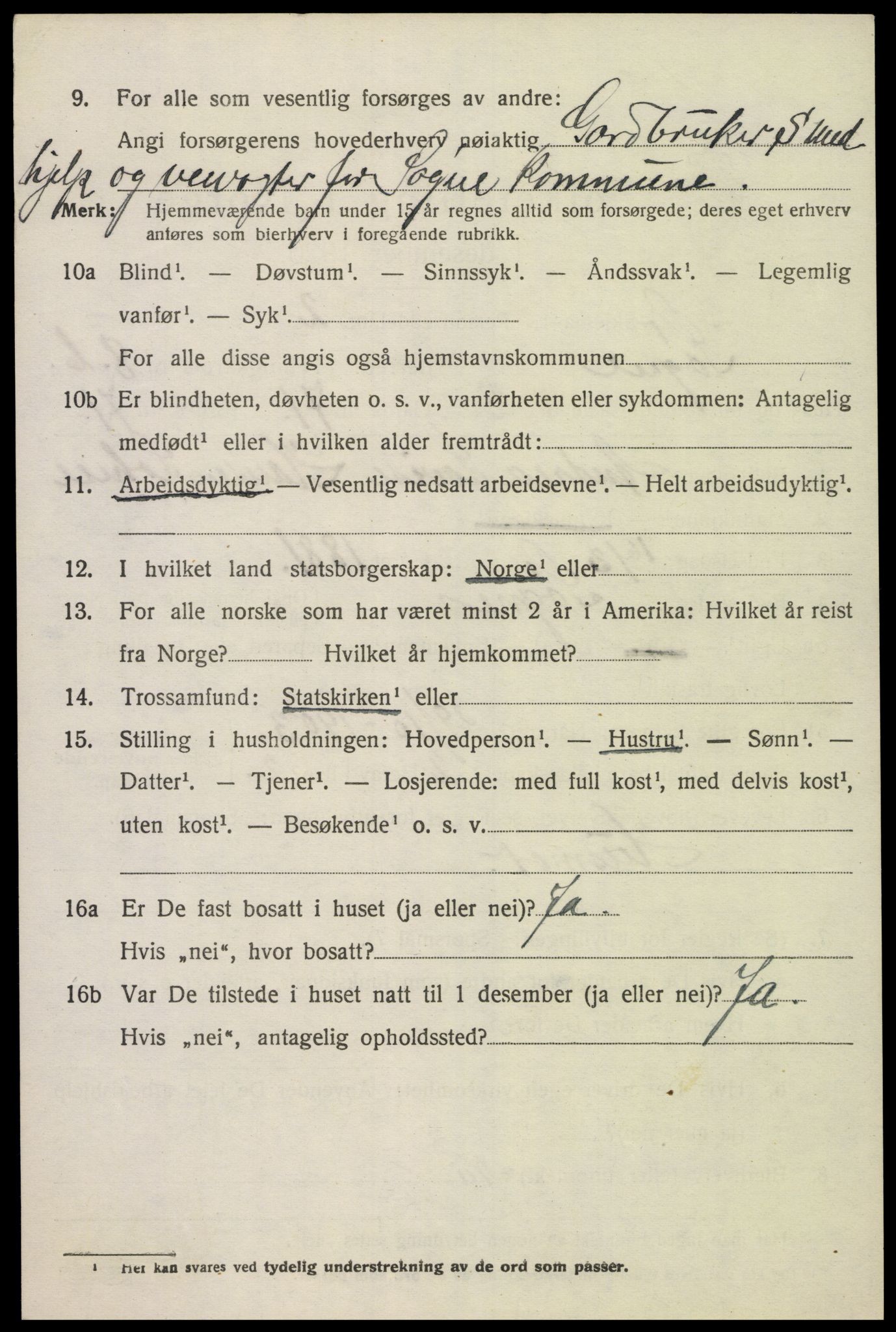 SAK, 1920 census for Søgne, 1920, p. 4800