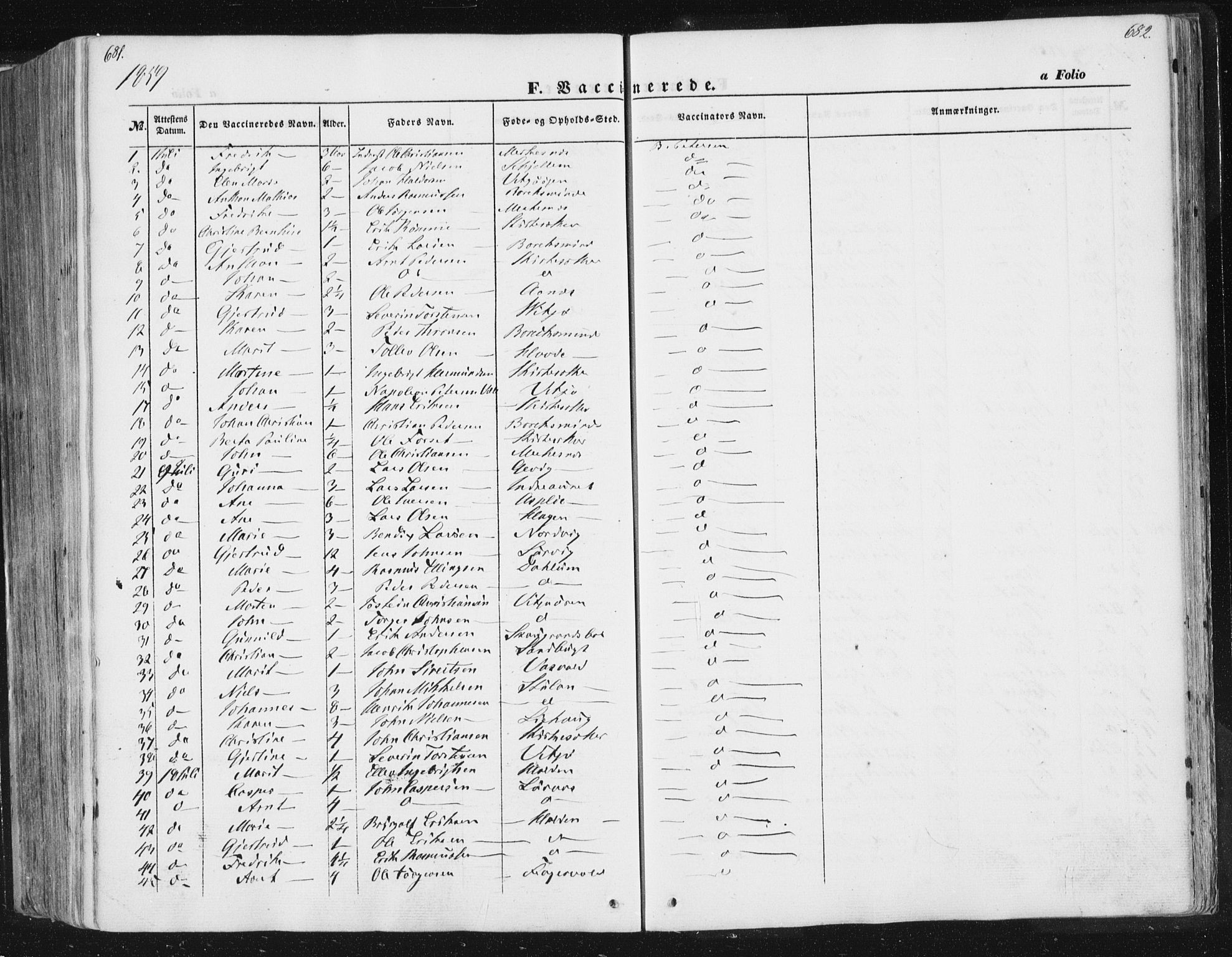 Ministerialprotokoller, klokkerbøker og fødselsregistre - Sør-Trøndelag, SAT/A-1456/630/L0494: Parish register (official) no. 630A07, 1852-1868, p. 681-682
