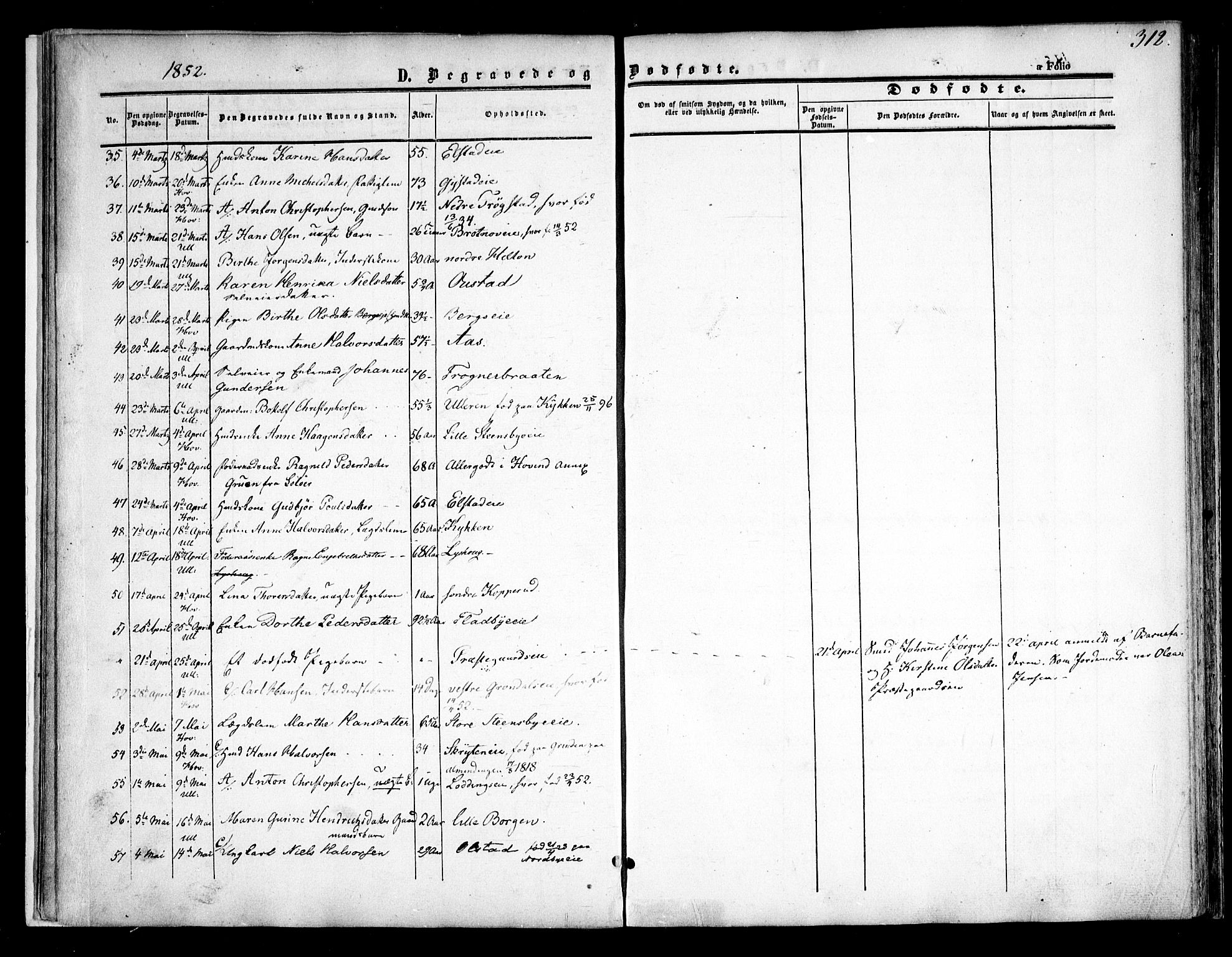 Ullensaker prestekontor Kirkebøker, AV/SAO-A-10236a/F/Fa/L0015.b: Parish register (official) no. I 15B, 1851-1862, p. 312