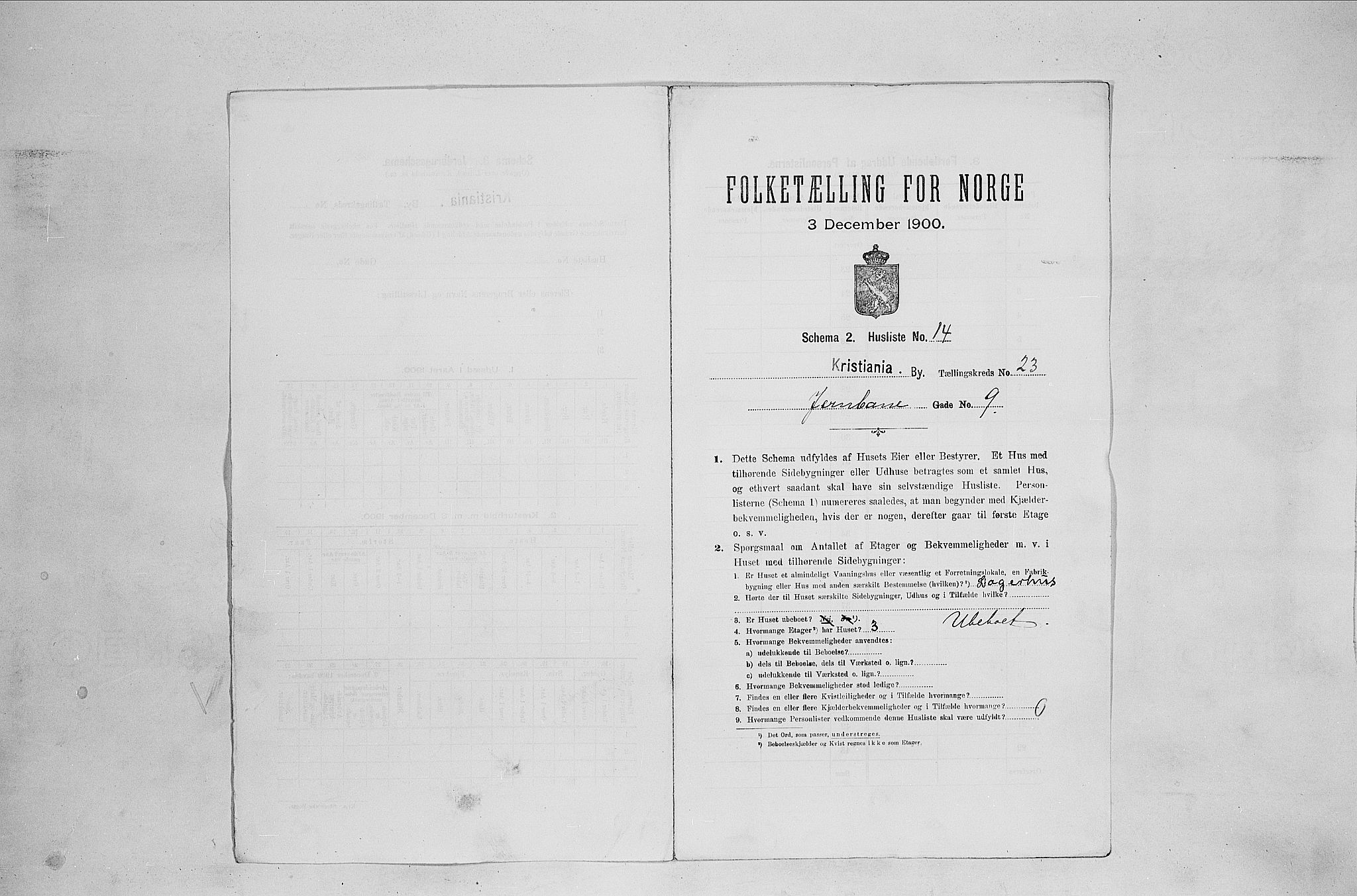 SAO, 1900 census for Kristiania, 1900, p. 43805