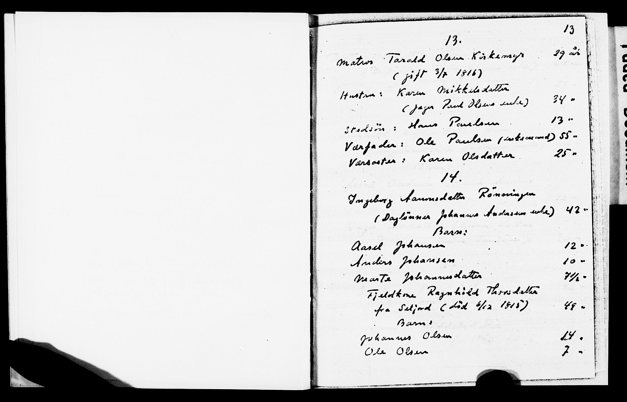 AAKS, Census 1815 for Dypvåg/Dypvåg (transcript), 1815, p. 13