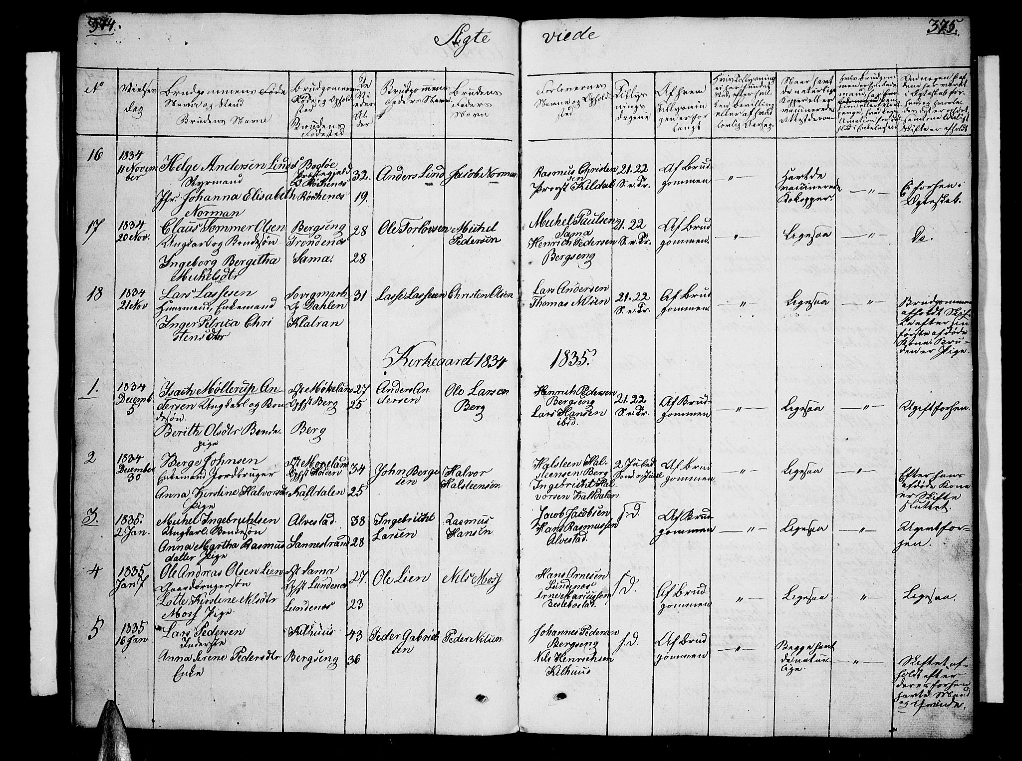 Trondenes sokneprestkontor, SATØ/S-1319/H/Hb/L0005klokker: Parish register (copy) no. 5, 1834-1845, p. 374-375