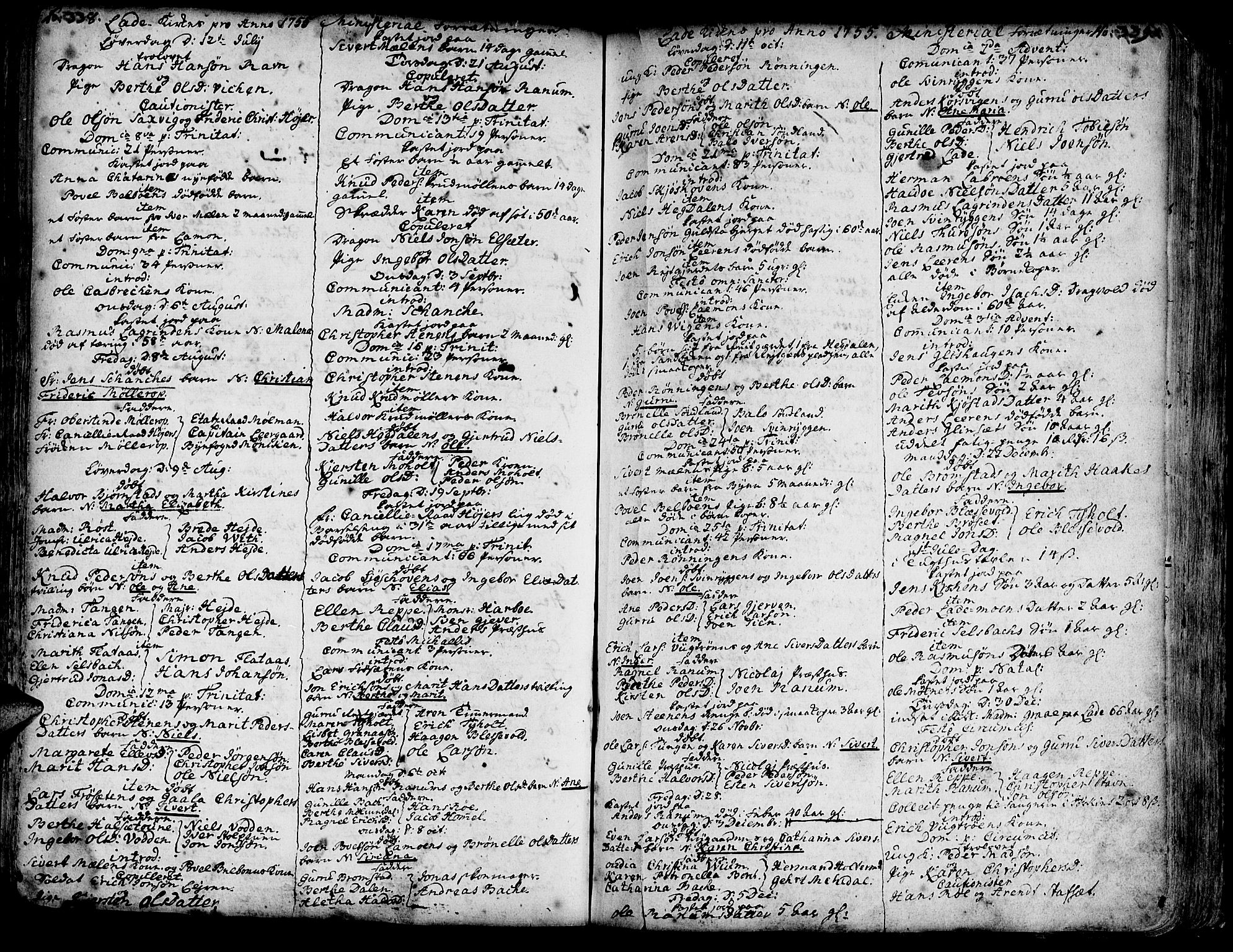 Ministerialprotokoller, klokkerbøker og fødselsregistre - Sør-Trøndelag, AV/SAT-A-1456/606/L0275: Parish register (official) no. 606A01 /1, 1727-1780, p. 338-339