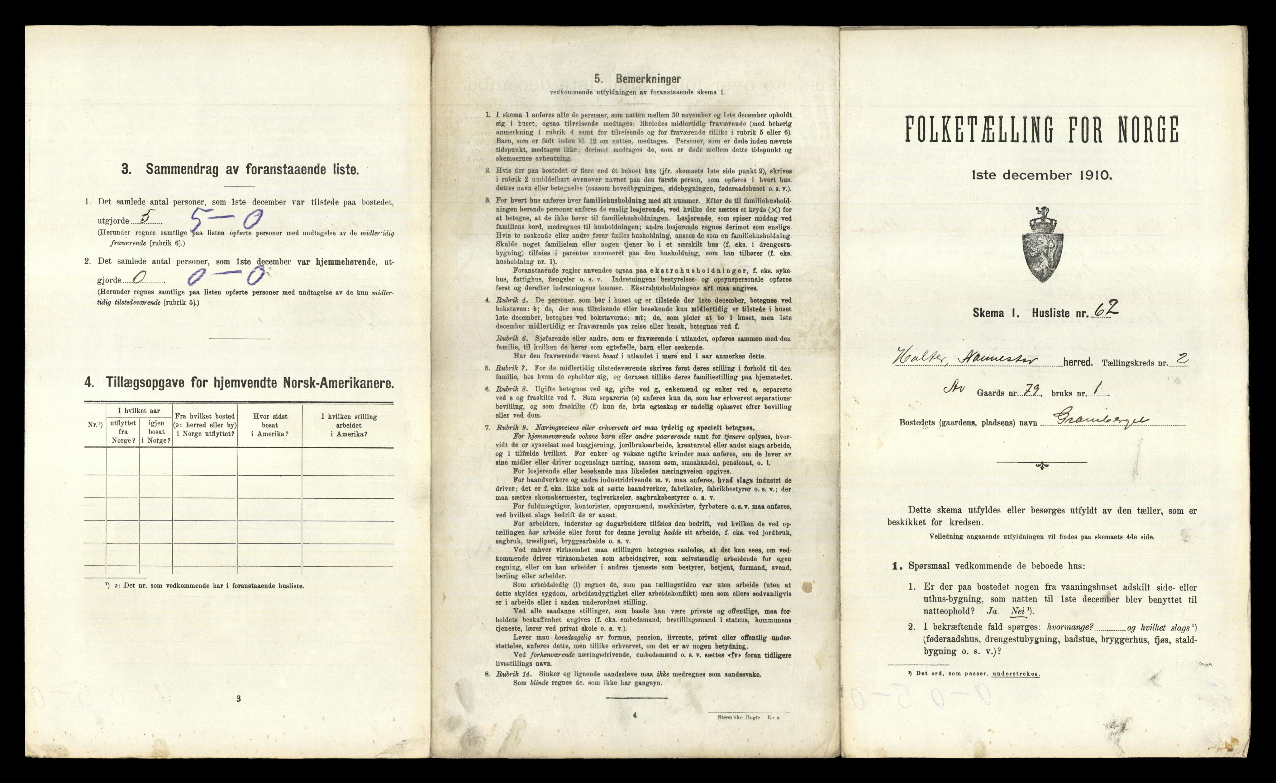 RA, 1910 census for Nannestad, 1910, p. 321