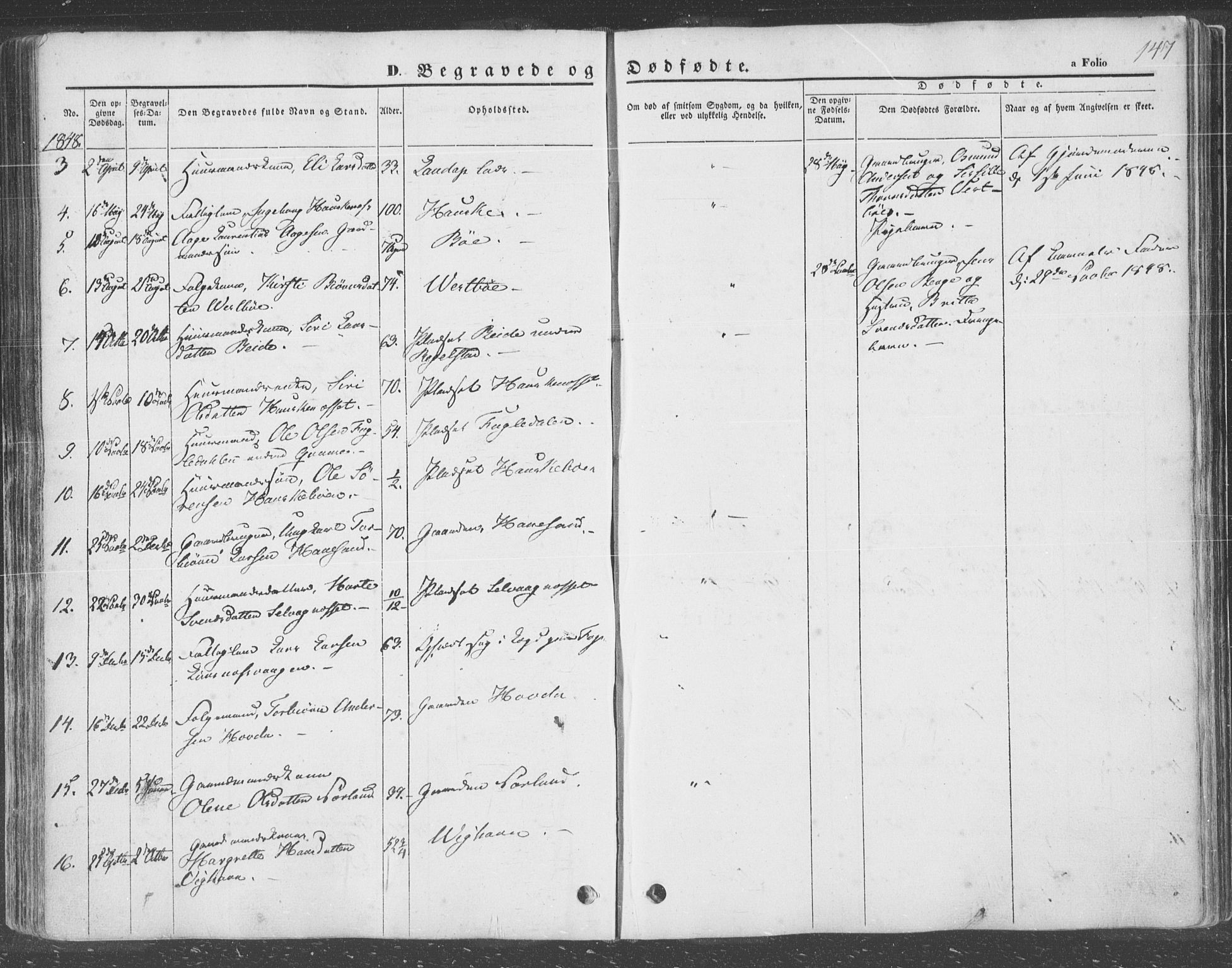 Finnøy sokneprestkontor, SAST/A-101825/H/Ha/Haa/L0007: Parish register (official) no. A 7, 1847-1862, p. 147