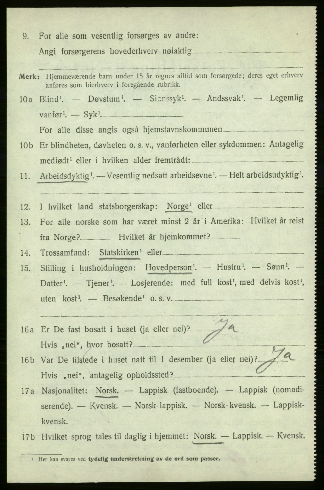SATØ, 1920 census for Kjelvik, 1920, p. 2786