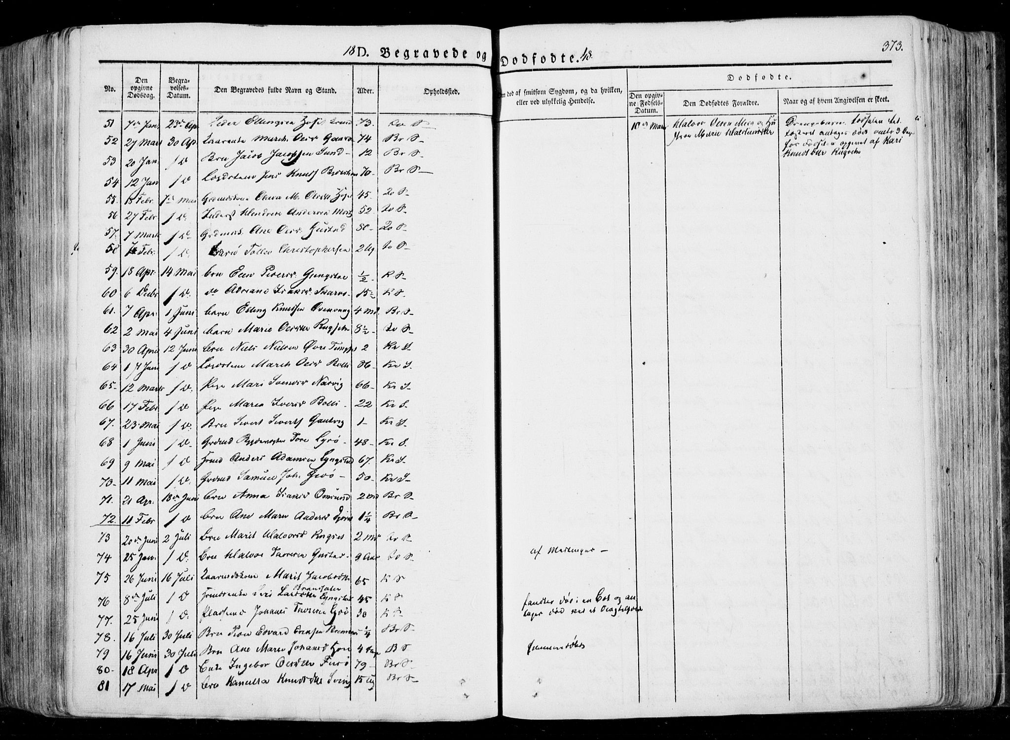 Ministerialprotokoller, klokkerbøker og fødselsregistre - Møre og Romsdal, AV/SAT-A-1454/568/L0803: Parish register (official) no. 568A10, 1830-1853, p. 373