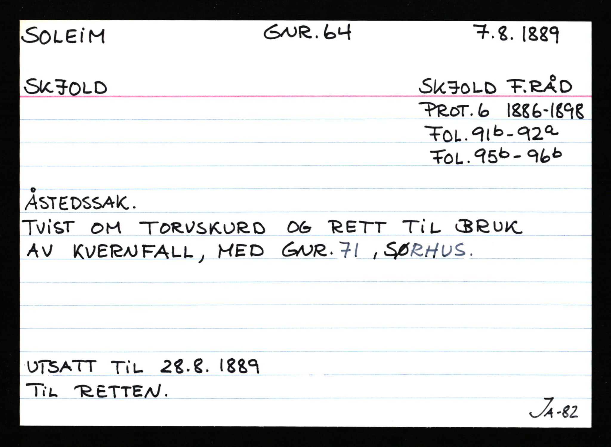 Statsarkivet i Stavanger, AV/SAST-A-101971/03/Y/Ym/L0054: Åstedskort sortert etter gårdsnavn: Soleim - Stavneim, 1600-1950, p. 15