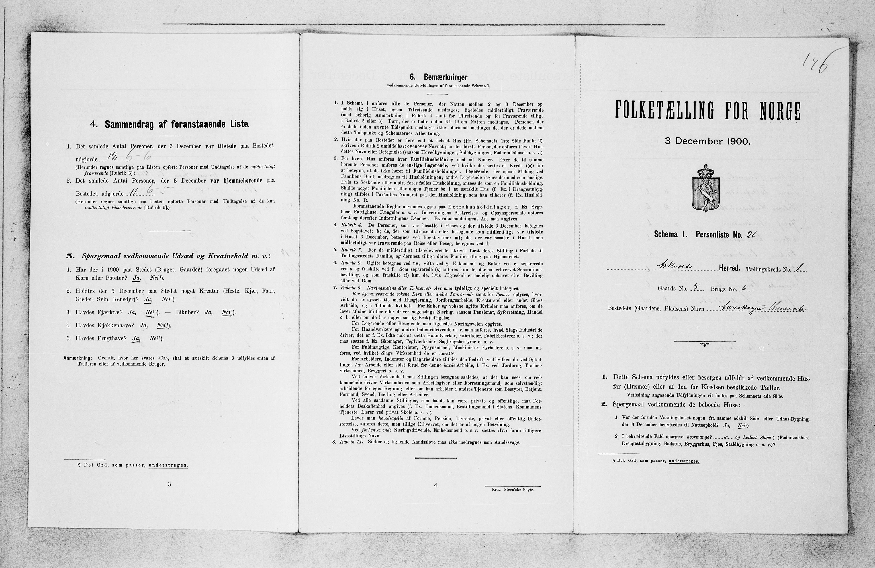 SAB, 1900 census for Askvoll, 1900, p. 123