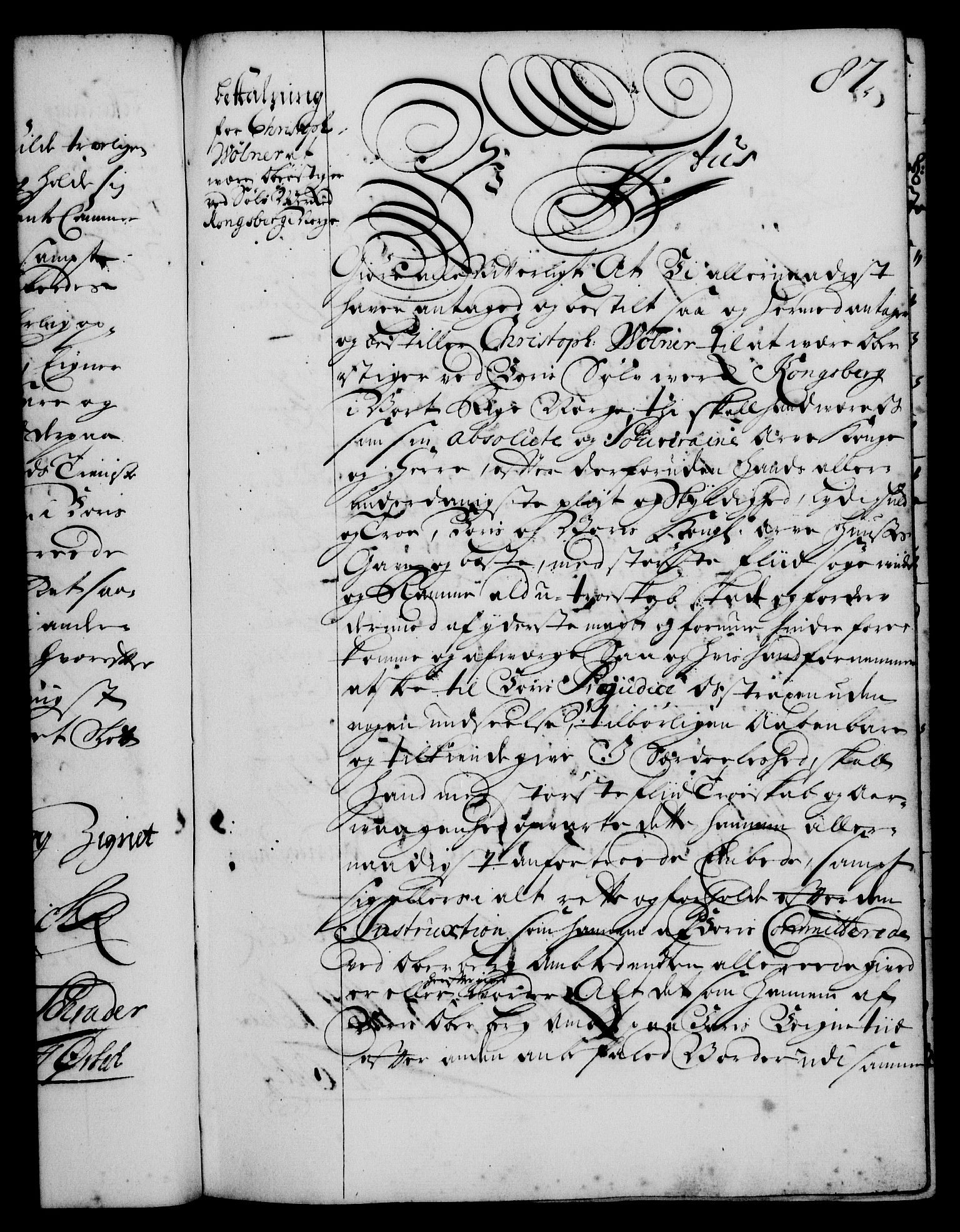Rentekammeret, Kammerkanselliet, RA/EA-3111/G/Gg/Gge/L0001: Norsk bestallingsprotokoll med register (merket RK 53.25), 1720-1730, p. 87