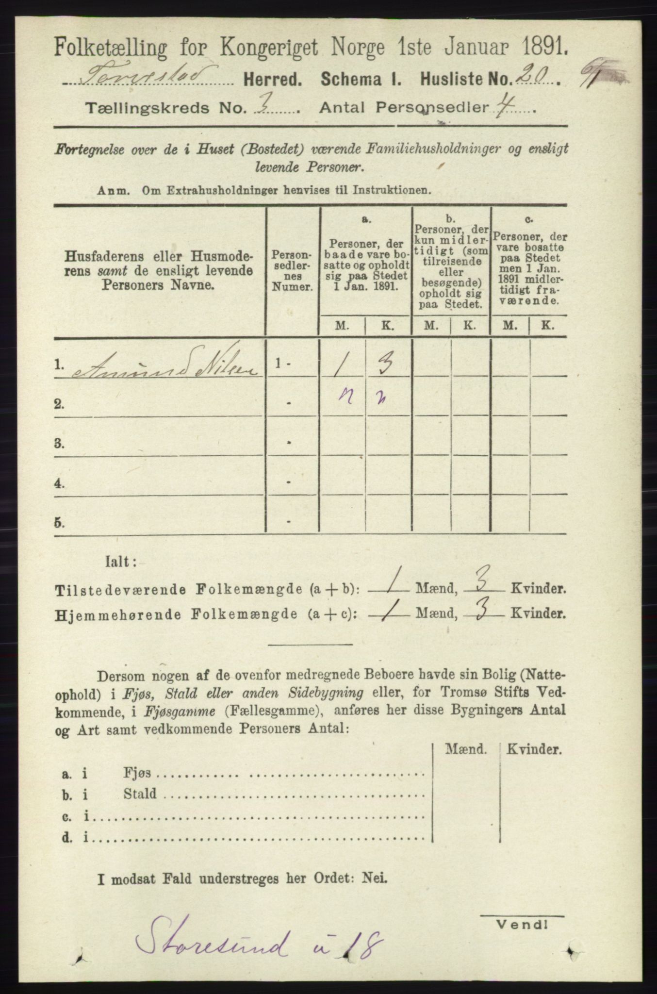 RA, 1891 census for 1152 Torvastad, 1891, p. 890