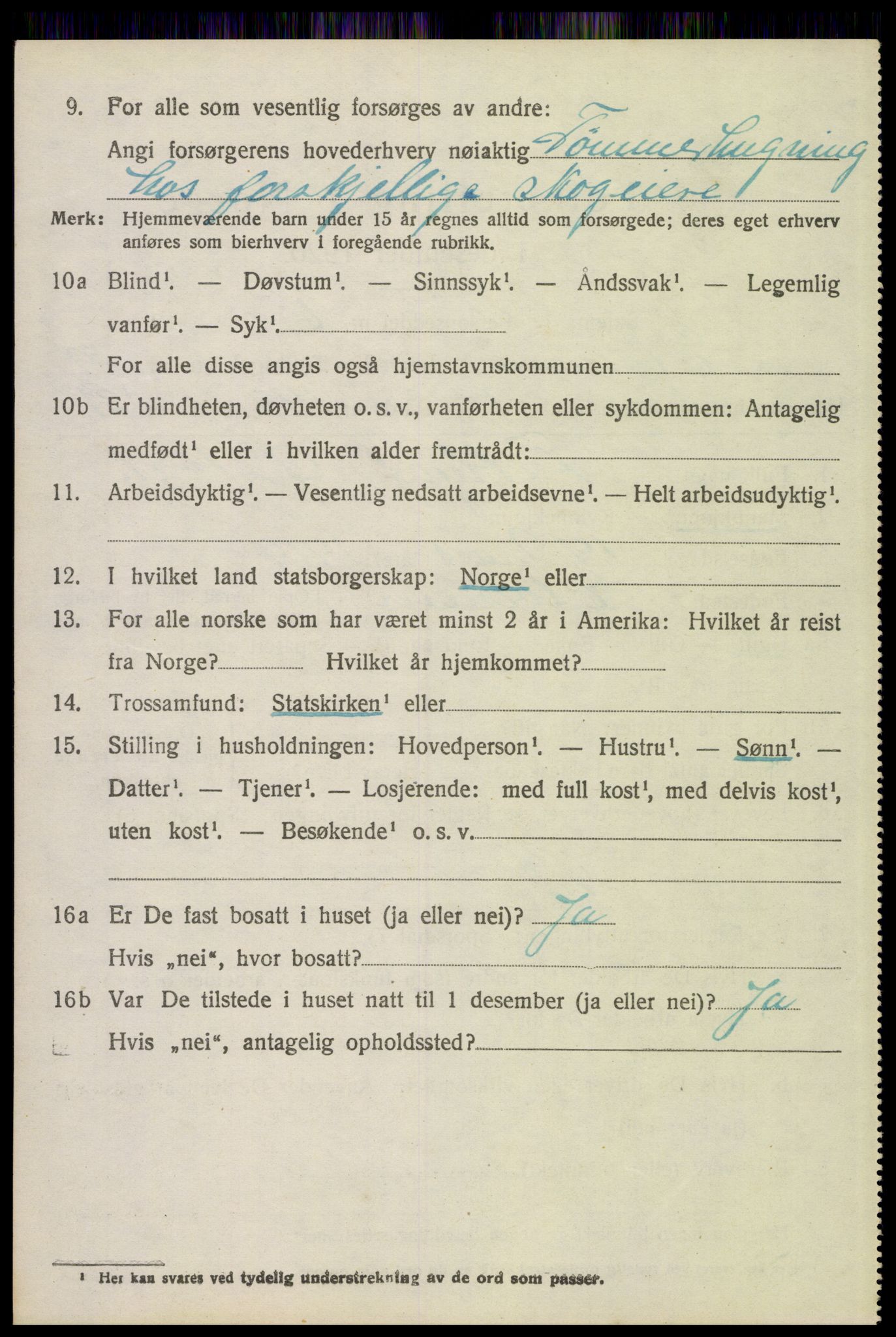 SAH, 1920 census for Elverum, 1920, p. 22549