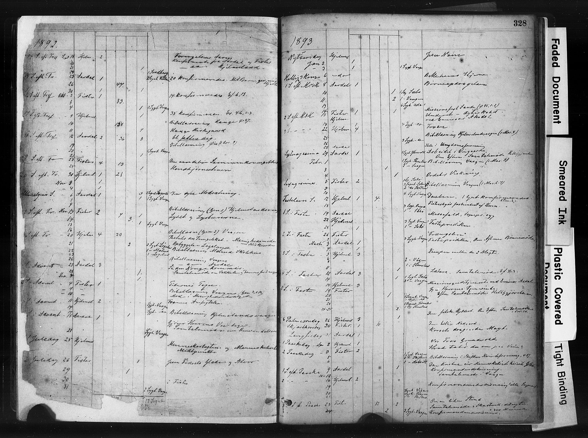 Hjelmeland sokneprestkontor, AV/SAST-A-101843/01/IV/L0014: Parish register (official) no. A 14, 1879-1900, p. 328