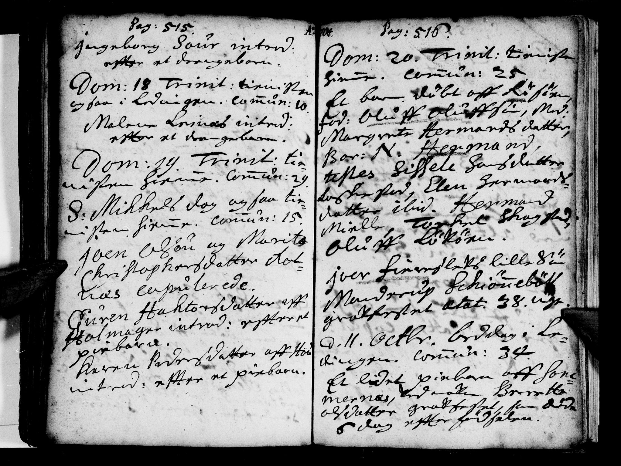 Ministerialprotokoller, klokkerbøker og fødselsregistre - Nordland, AV/SAT-A-1459/855/L0793: Parish register (official) no. 855A01, 1686-1712, p. 515-516