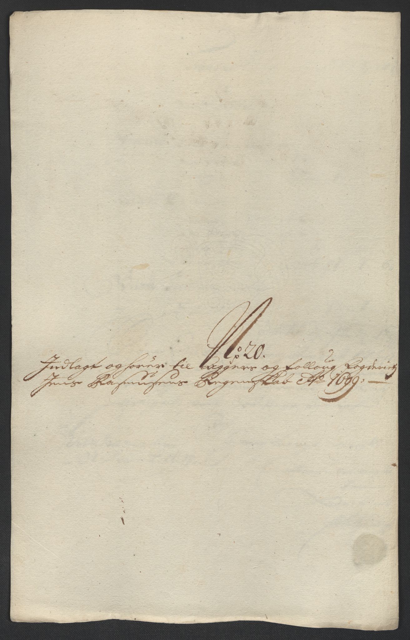 Rentekammeret inntil 1814, Reviderte regnskaper, Fogderegnskap, AV/RA-EA-4092/R10/L0442: Fogderegnskap Aker og Follo, 1699, p. 297