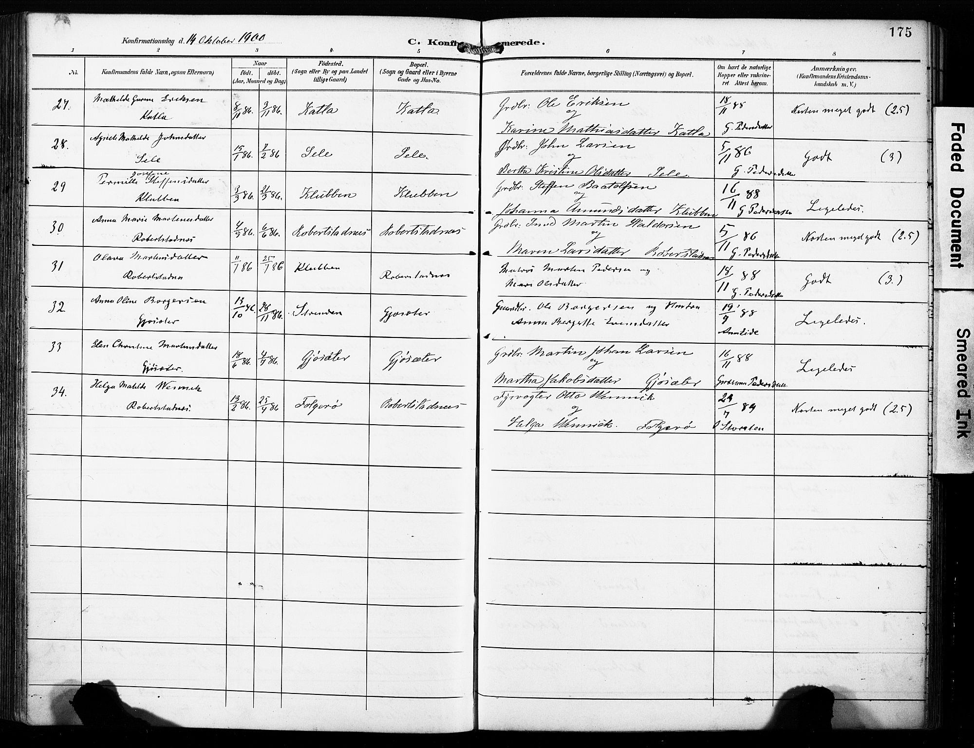 Finnås sokneprestembete, SAB/A-99925/H/Ha/Haa/Haac/L0002: Parish register (official) no. C 2, 1895-1904, p. 175