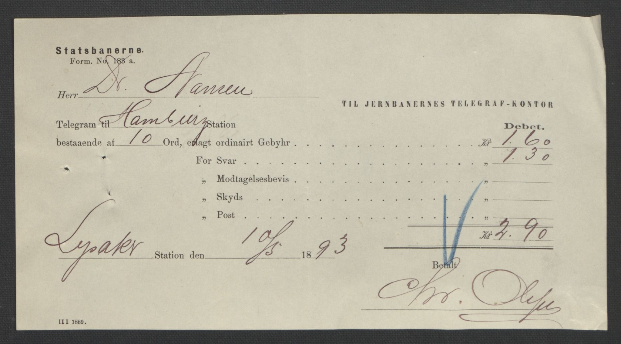 Arbeidskomitéen for Fridtjof Nansens polarekspedisjon, AV/RA-PA-0061/R/L0008/0001: Regnskapsbilag nr. 1-554 / Kassabilag 1-200, 1892-1893, p. 8