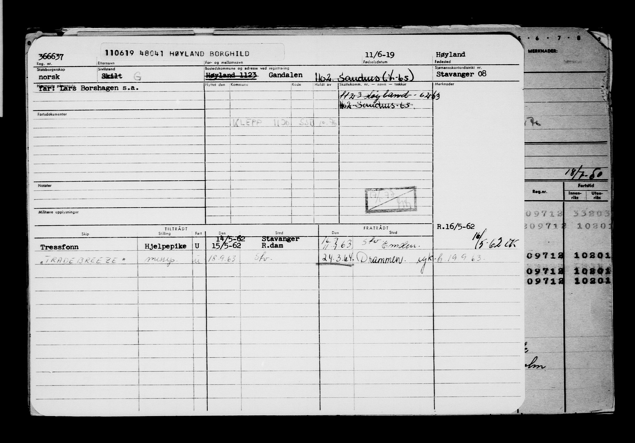 Direktoratet for sjømenn, AV/RA-S-3545/G/Gb/L0169: Hovedkort, 1919, p. 485