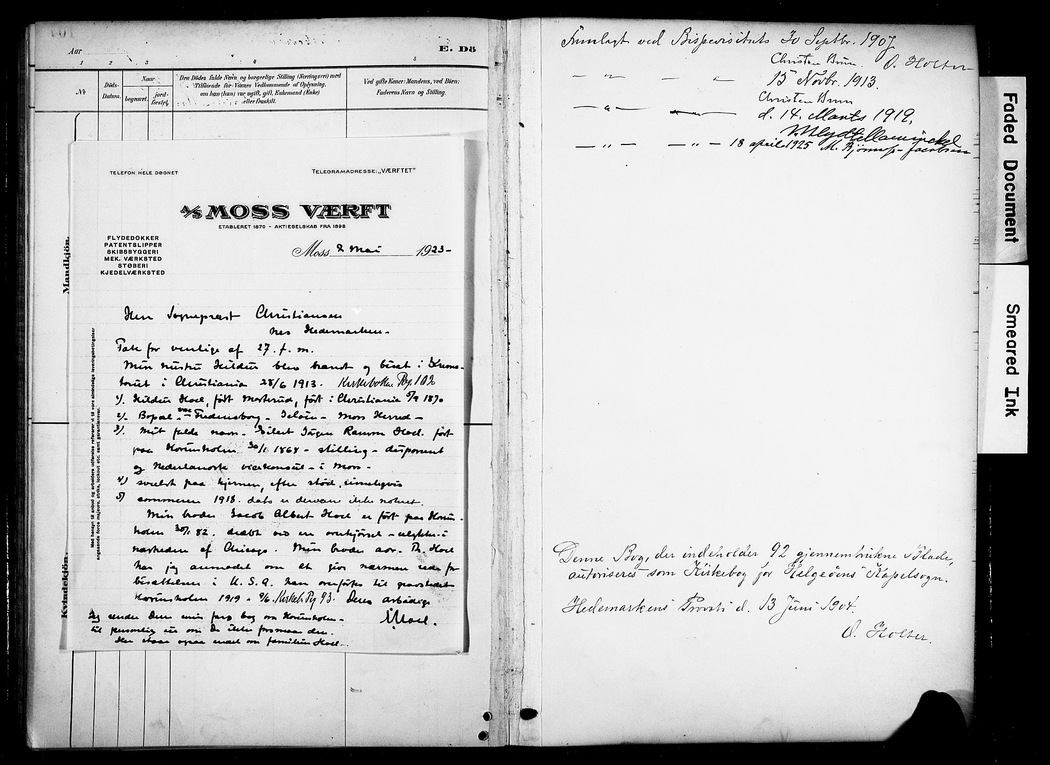 Nes prestekontor, Hedmark, SAH/PREST-020/K/Ka/L0012: Parish register (official) no. 12, 1906-1920