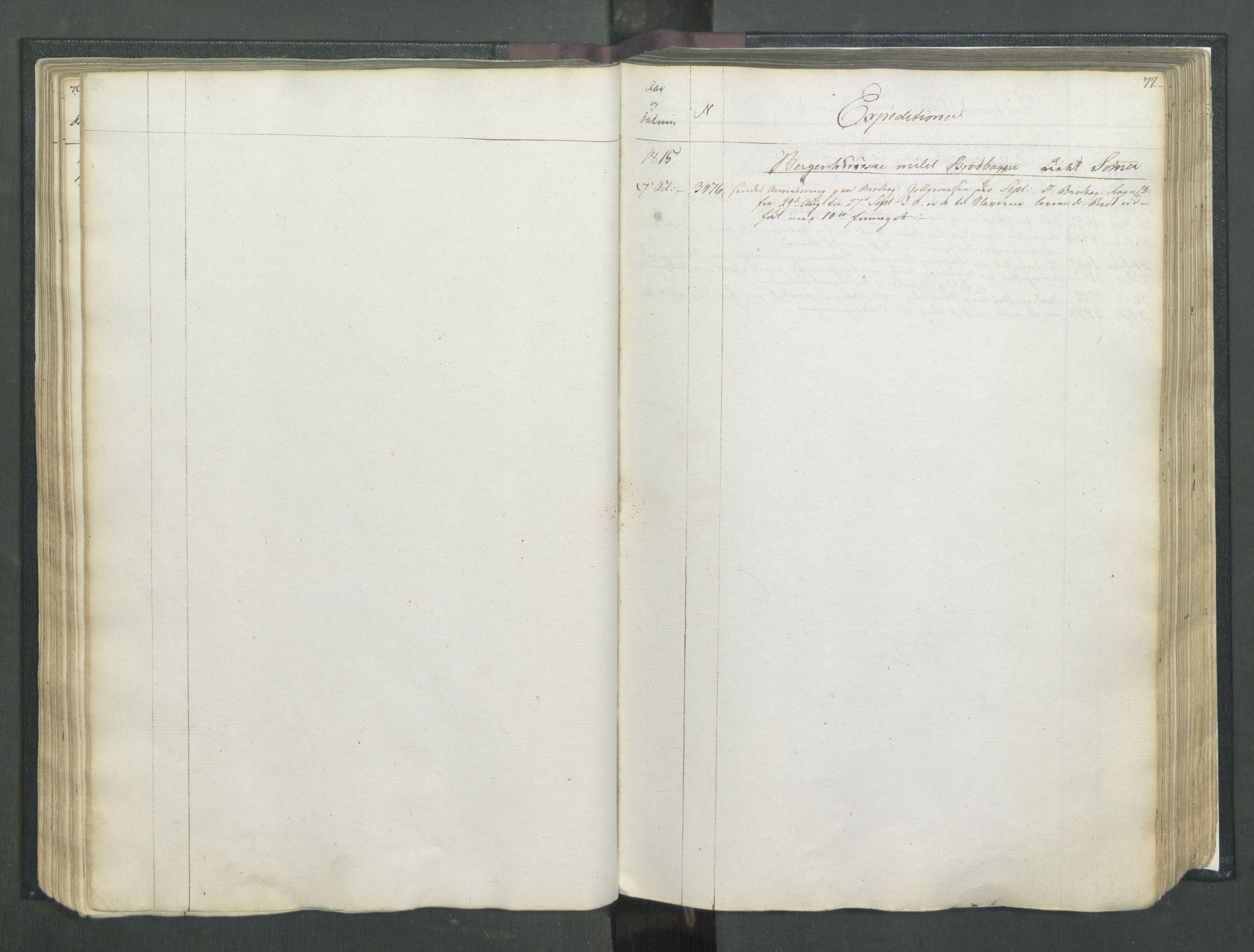 Armédepartementet, RA/RAFA-3493/C/Ca/L0007: 6. Departements Register, 1815, p. 77