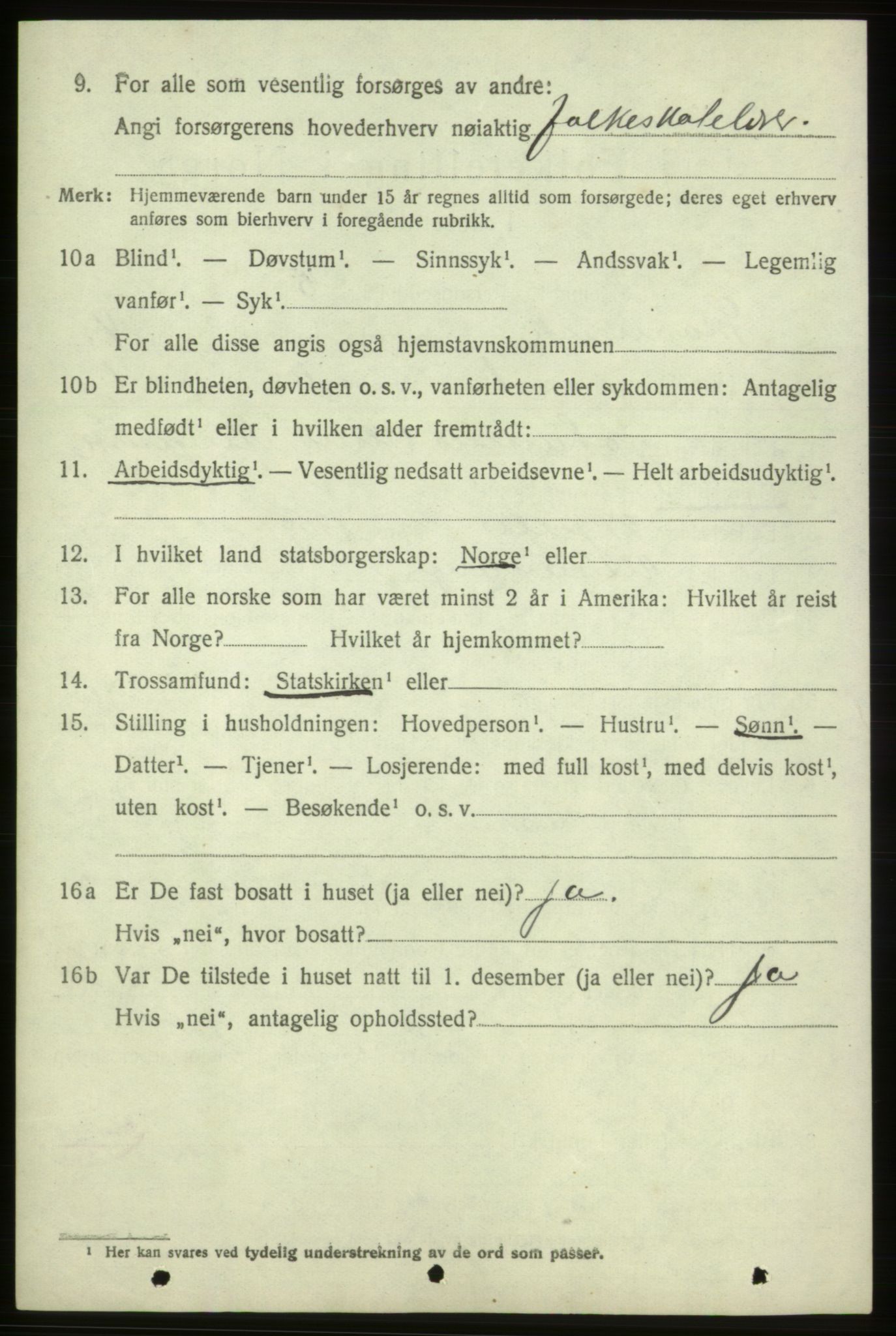 SAB, 1920 census for Skånevik, 1920, p. 3314