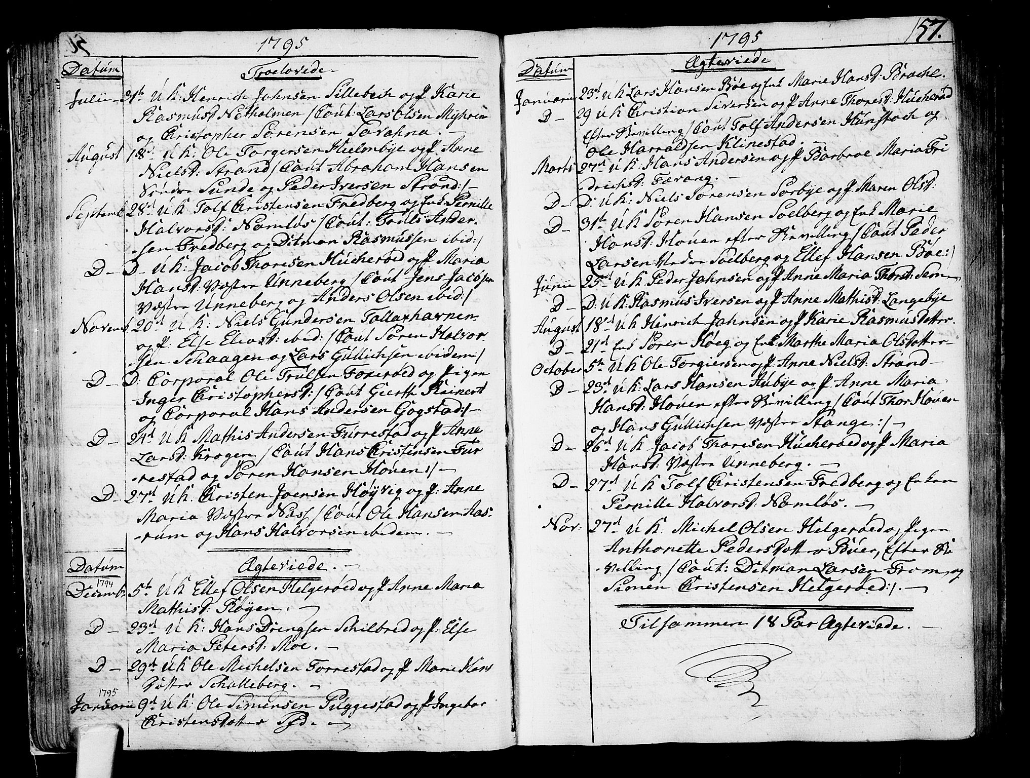 Sandar kirkebøker, AV/SAKO-A-243/F/Fa/L0003: Parish register (official) no. 3, 1789-1814, p. 57