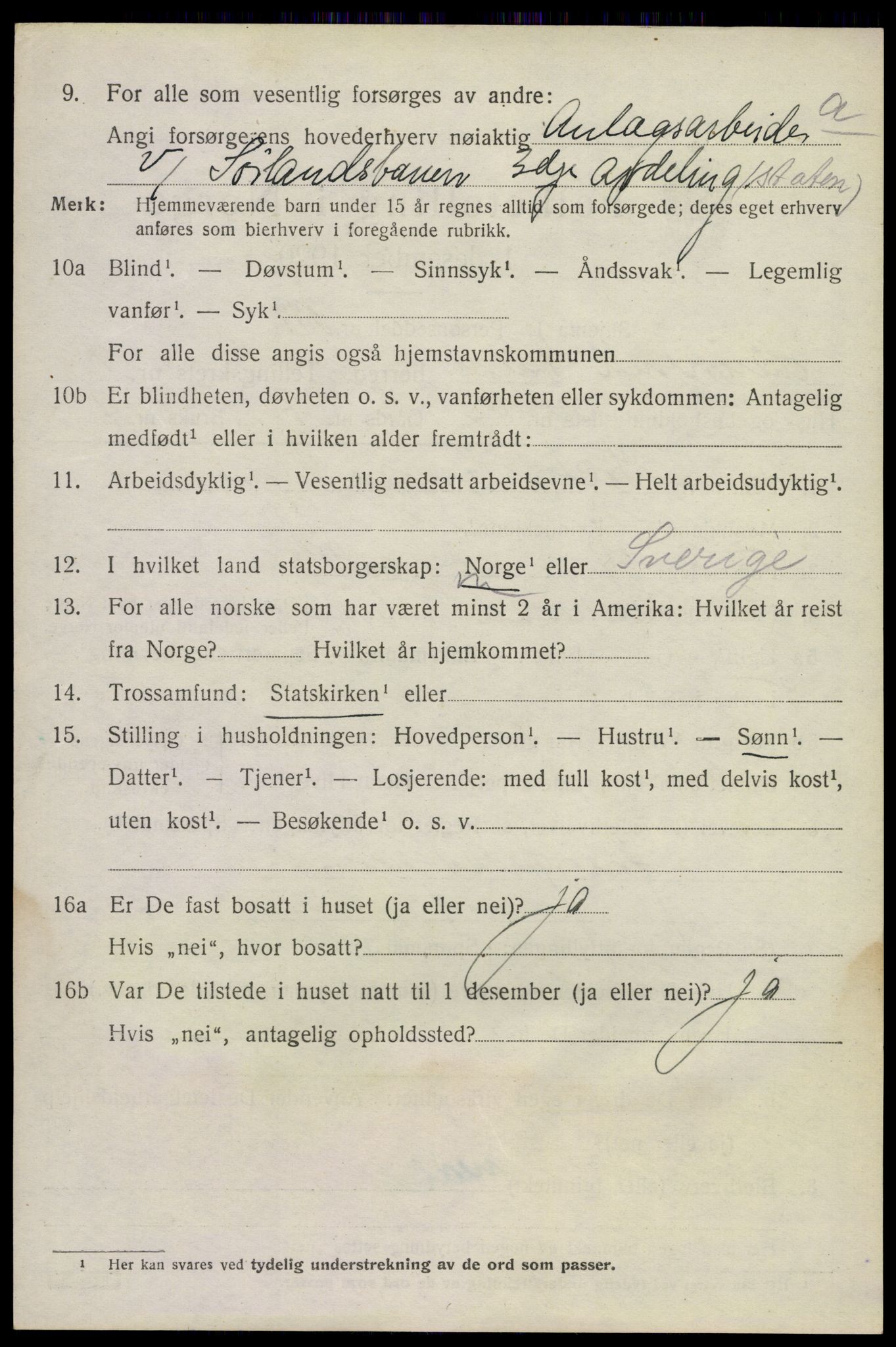 SAKO, 1920 census for Sauherad, 1920, p. 2304